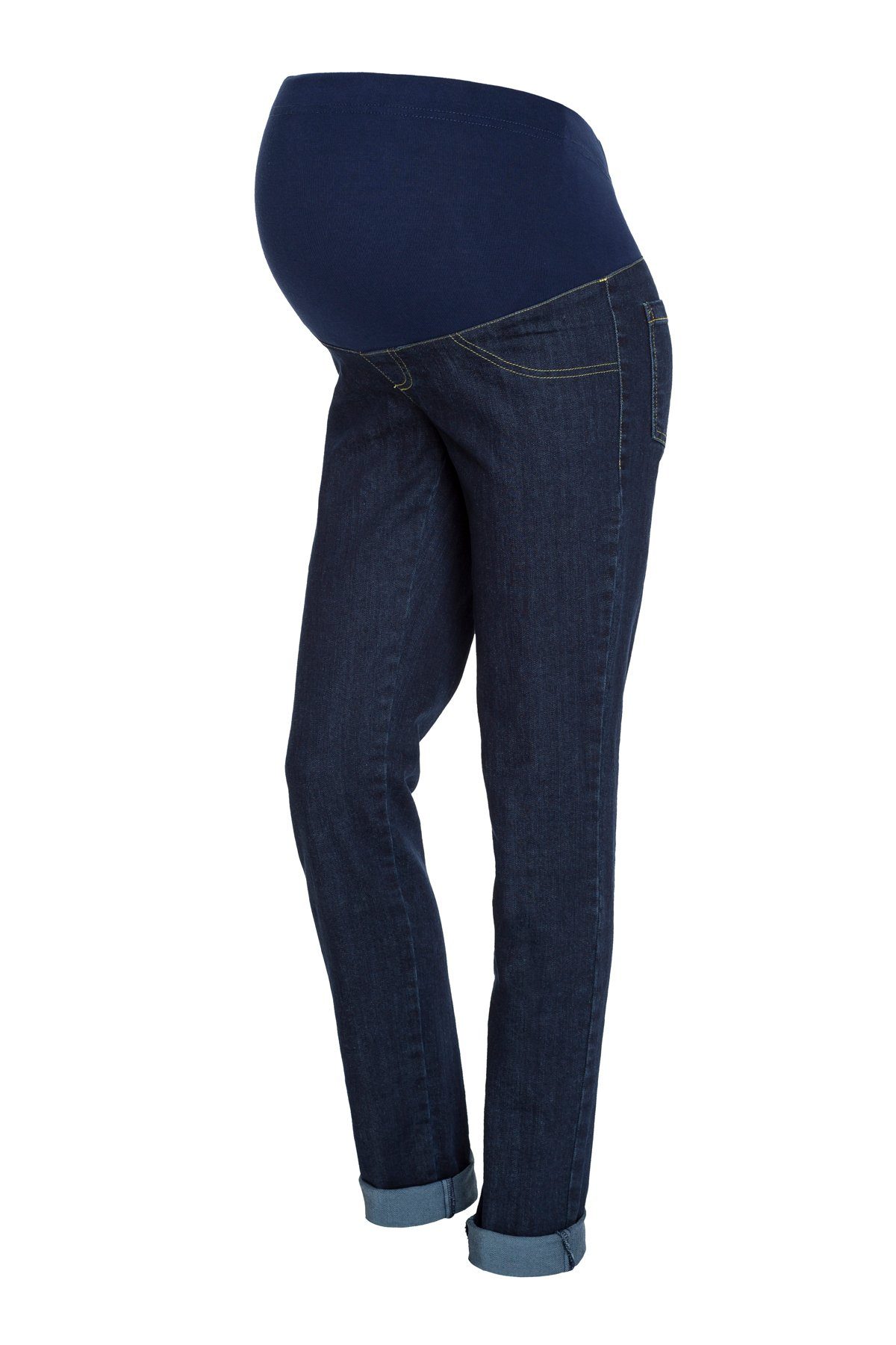 F&K-Mode Umstandsjeans Umstandsjeans lang Jeans Hose Umstand Stretch Mit druckfreiem Bund