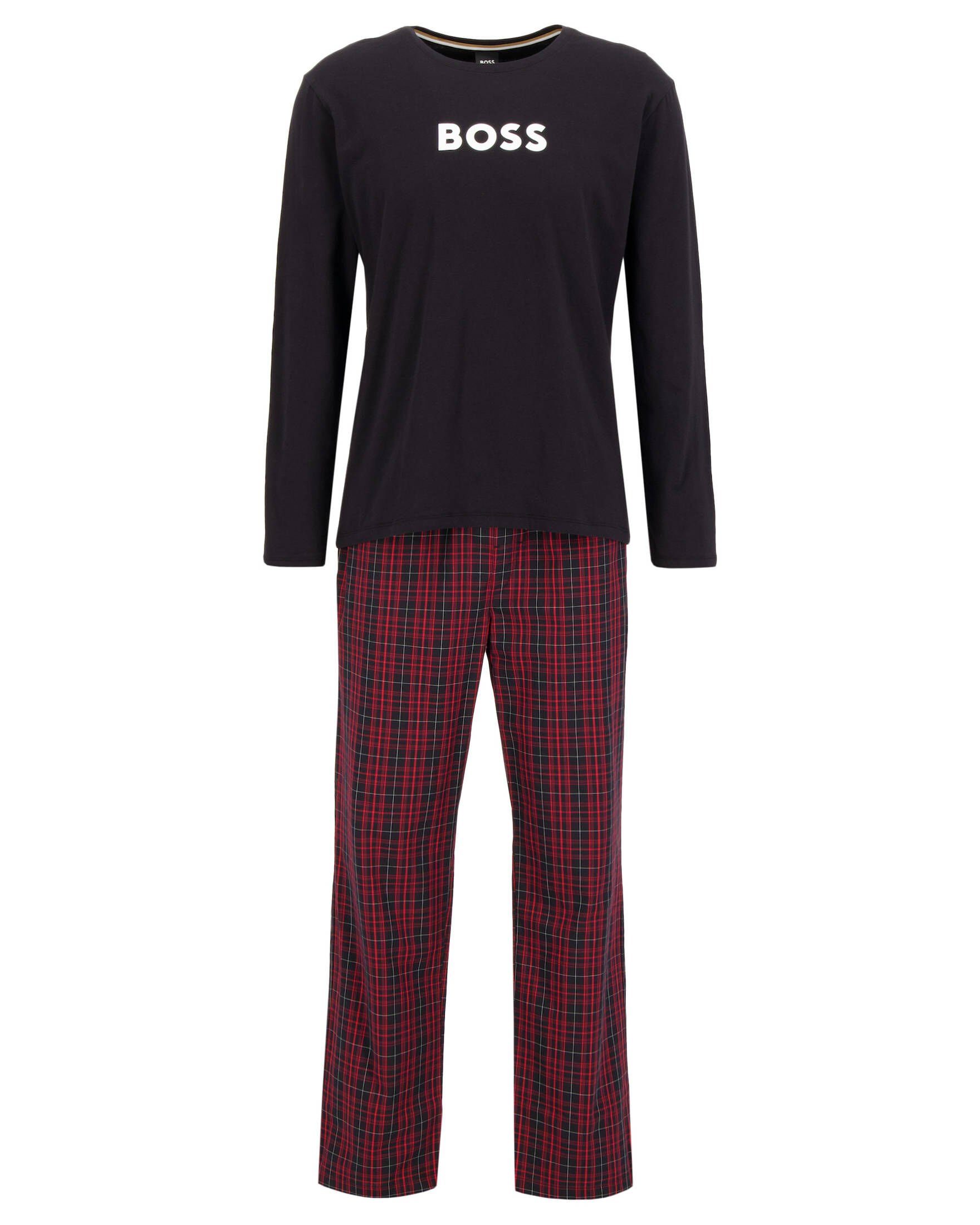 (2 red 627 tlg) Regular Schlafanzug BOSS Fit Pyjama Herren bright