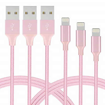 GlobaLink iPhone Kabel, rosa Lightningkabel, USB Typ A, (600 cm)