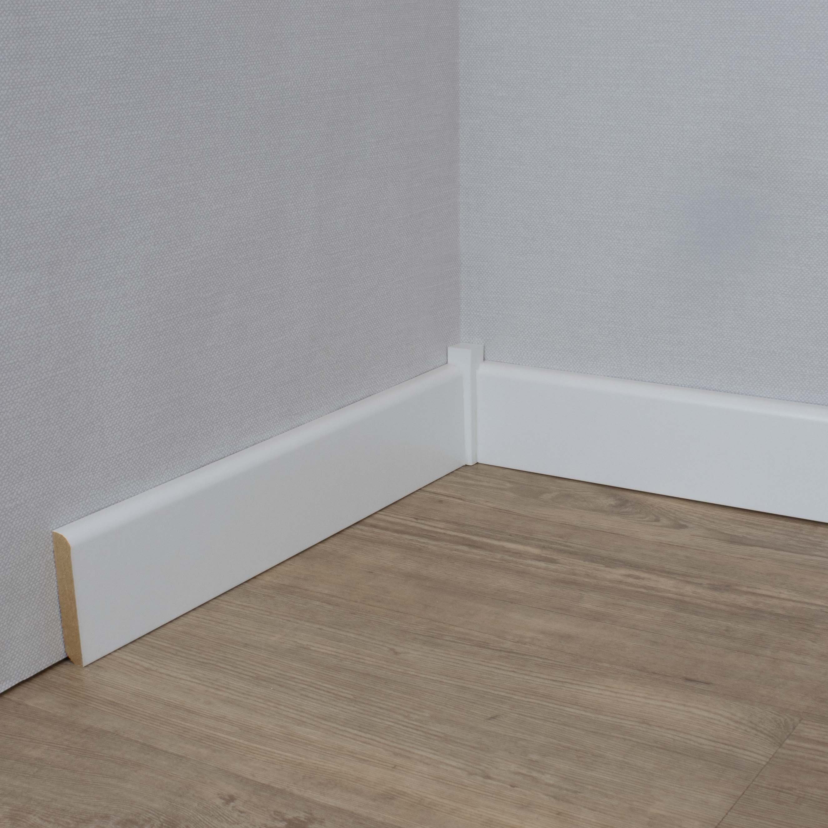 PROVISTON Sockelleisten-Aussenecke 10 x 58 x 400 mm Aussenwinkel MDF-Kern foliert Weiß by PROVISTON, 2-St.