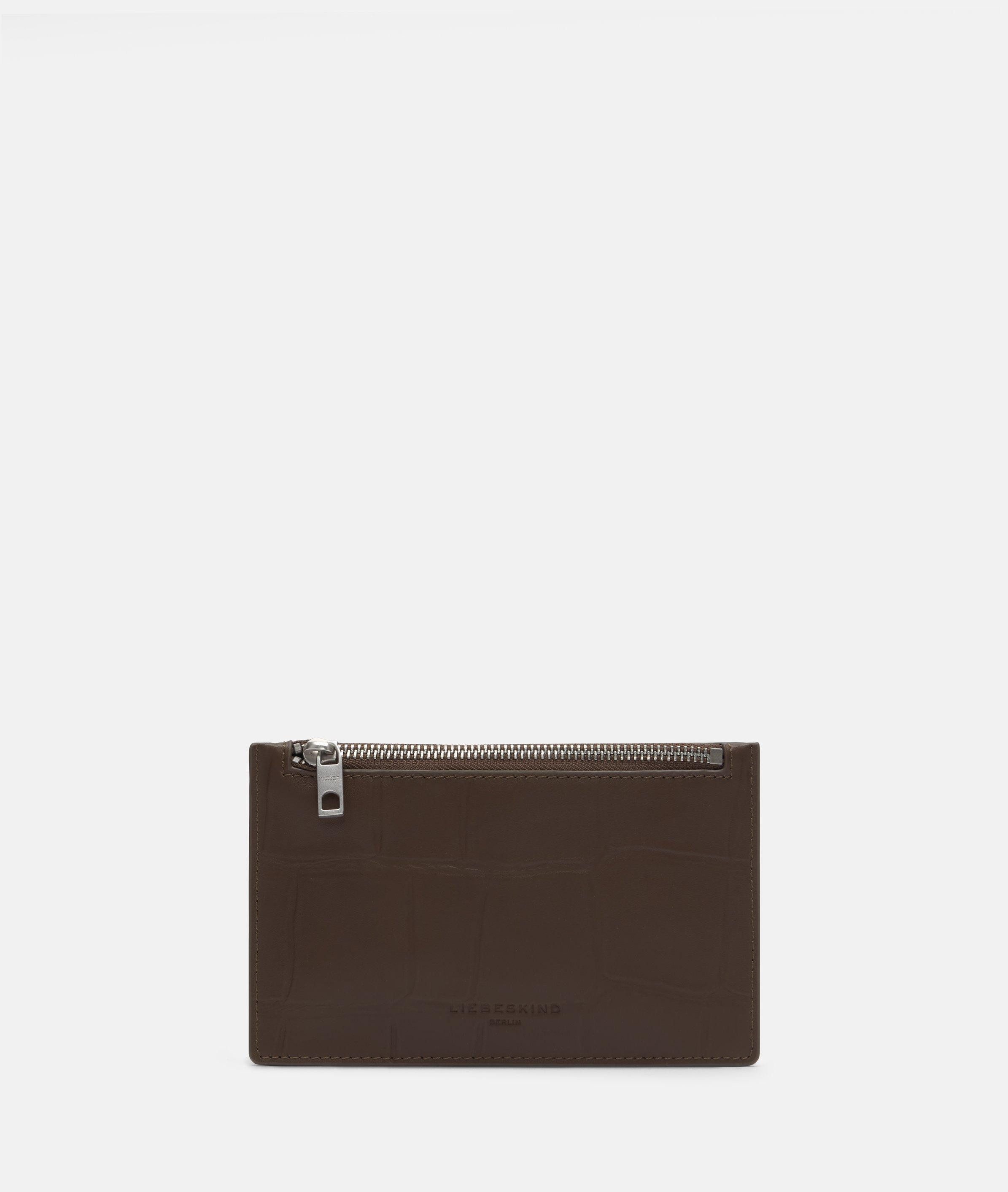 Liebeskind Berlin Kosmetiktasche Pouch Accessories, Pouch aus Leder mit Kroko-Prägung