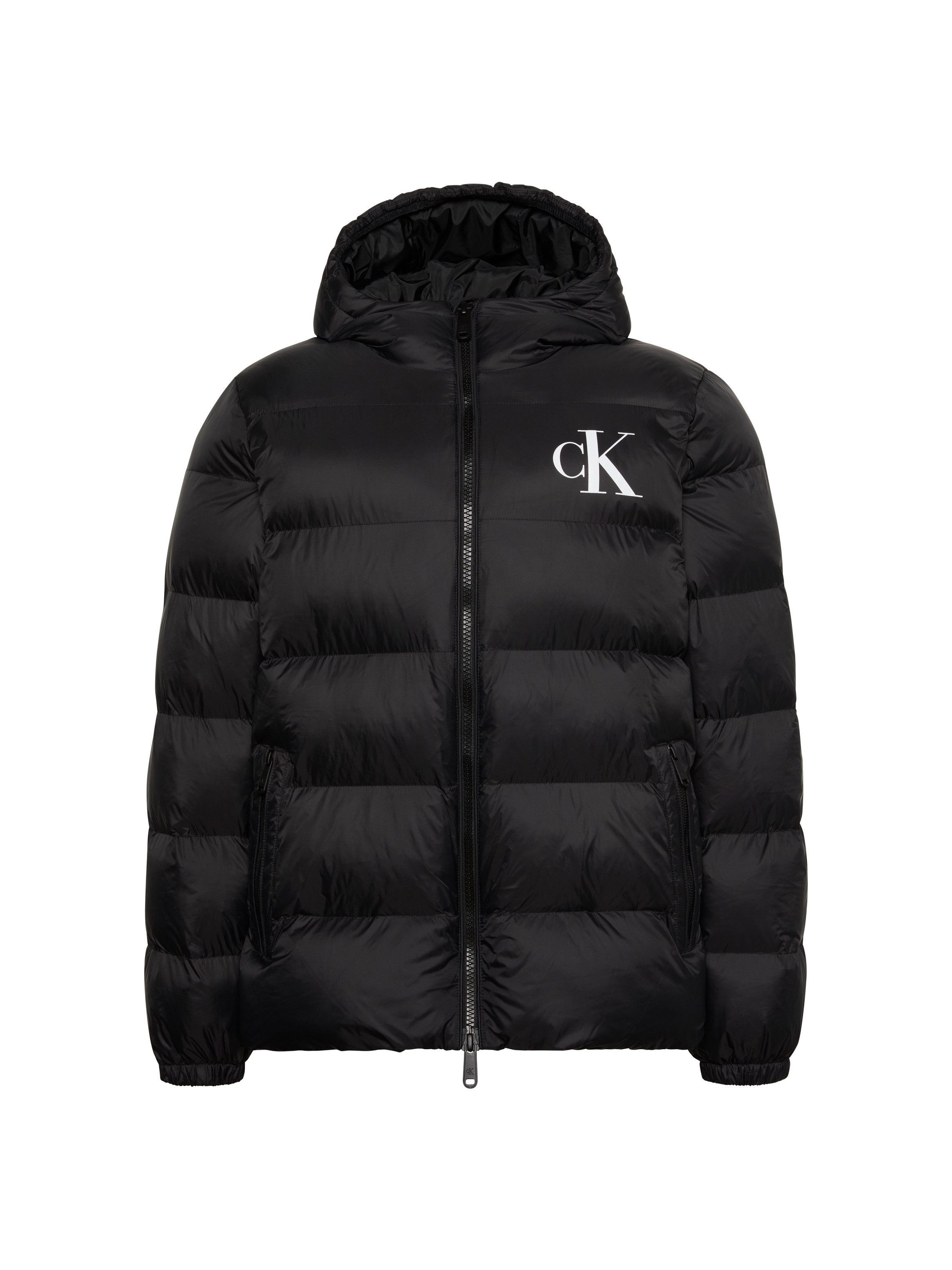 Calvin Klein Jeans Steppjacke 2-Wege-Zipper, Regular Fit, Logodruck – Bild 5 von 5