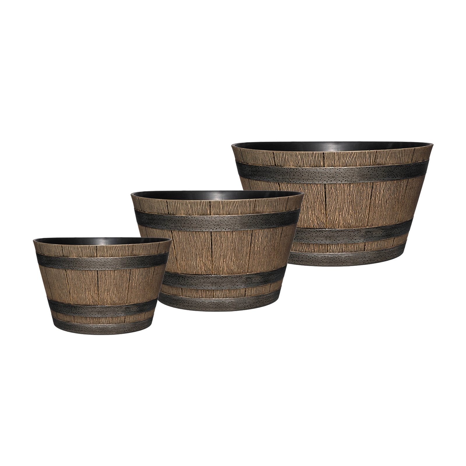 HTI-Living Pflanzkübel Blumenkübel Nessa Holzoptik 3er-Set (Set, 3 St., 3 B günstig online kaufen