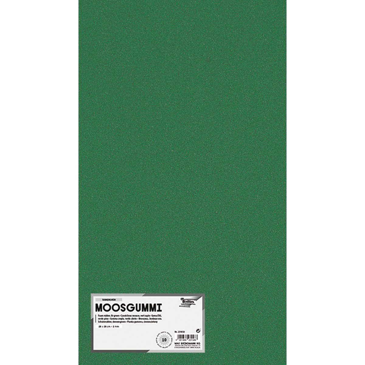 Folia Max Bringmann KG Moosgummi folia Moosgummi tannengrün 20x29cm 10 Blatt