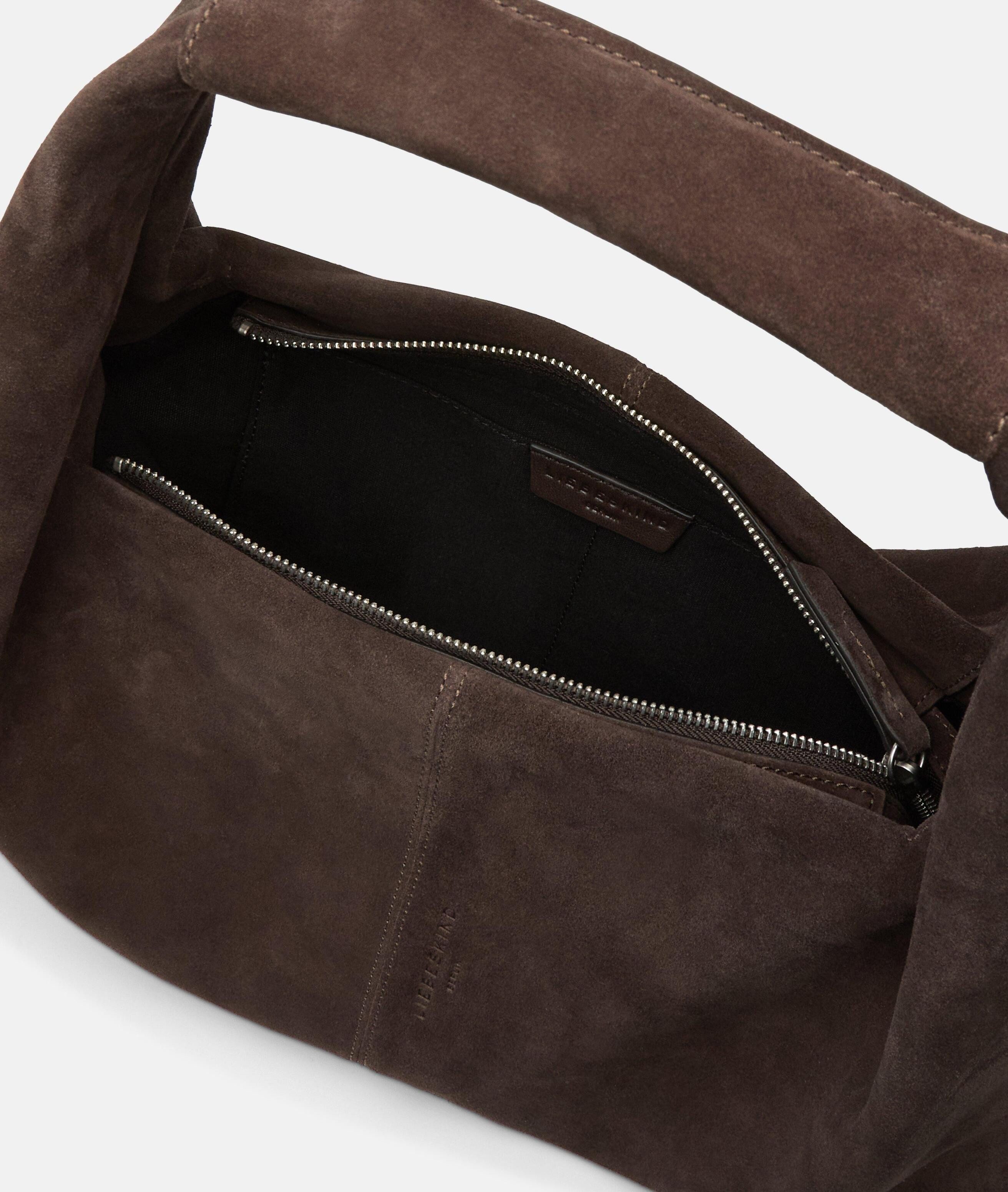 Liebeskind Berlin Schultertasche Scarlet Sachtel M, Geräumige Schultertasche aus weichem Veloursleder