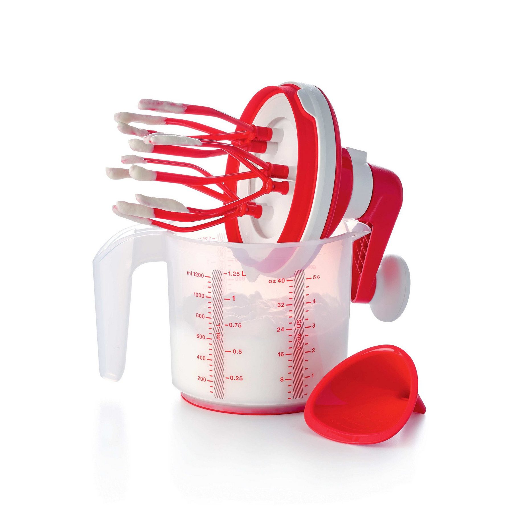 TUPPERWARE Handmixer Tupperware Chef Easy Mixx rot-weiß Sahne Eiweiß Schlagen