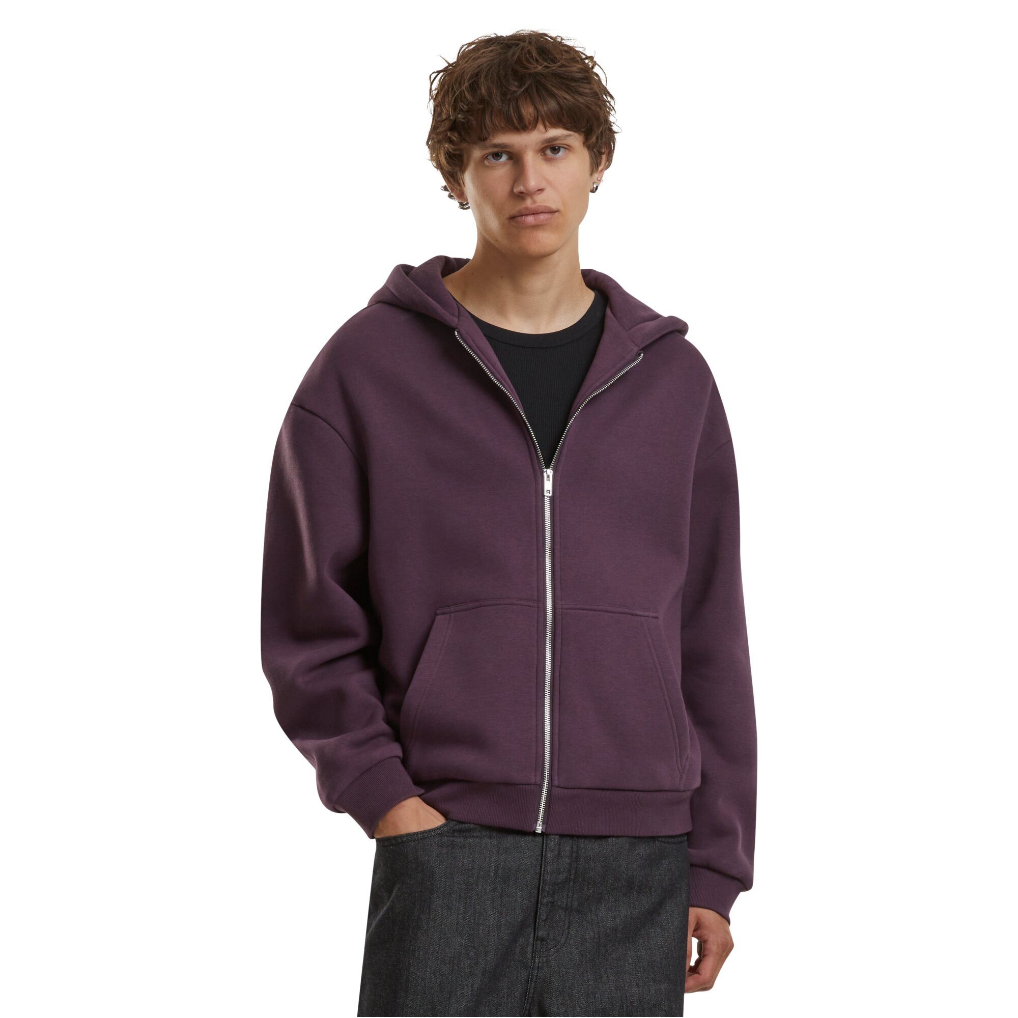 Build Your Brand Kapuzensweatjacke Build Your Brand Fluffy Zip Hoody (Sweatjacke, Kapuzensweatjacke)