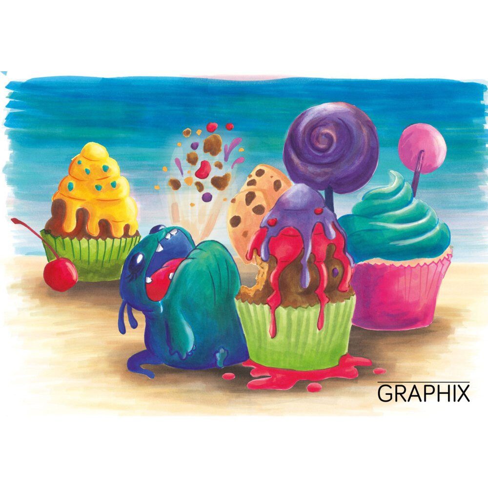 Marabu Marker Marabu Sketch Marker GraphixSet Sugarholic 12 Teile