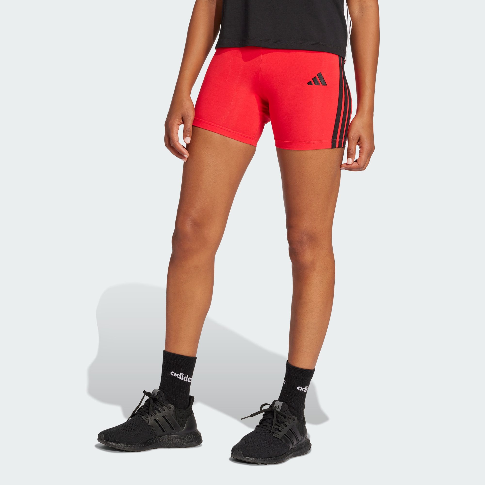 adidas Sportswear Shorts ESSENTIALS 3-STREIFEN HIGH WAISTED KURZE LEGGINGS günstig online kaufen