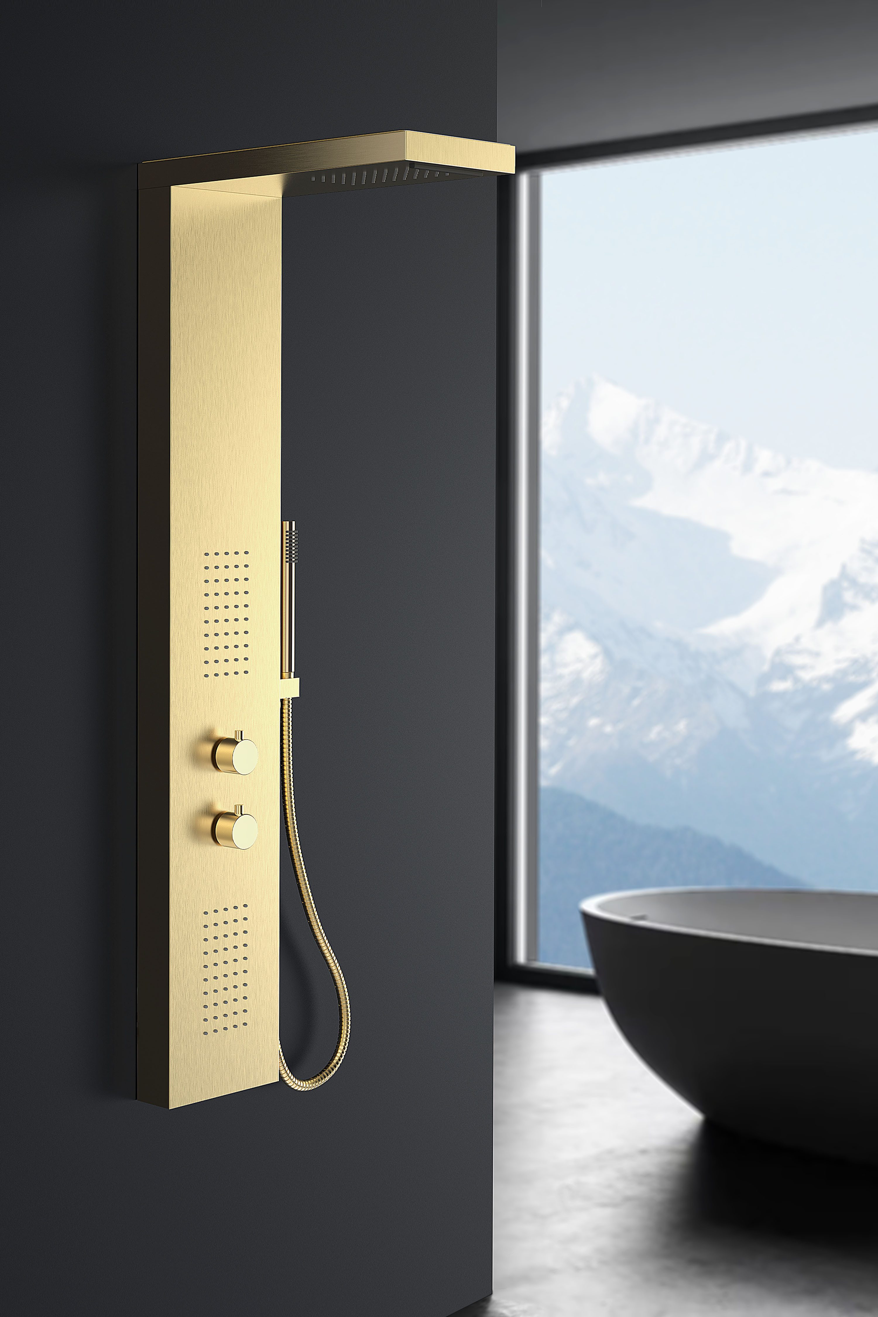 Marwell Duschsäule Essenza gold, Höhe 125 günstig online kaufen
