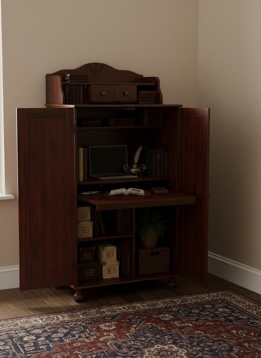 Clever-Moebel Computerschrank Computerschrank Massivholz Kiefer, Sekretär & günstig online kaufen