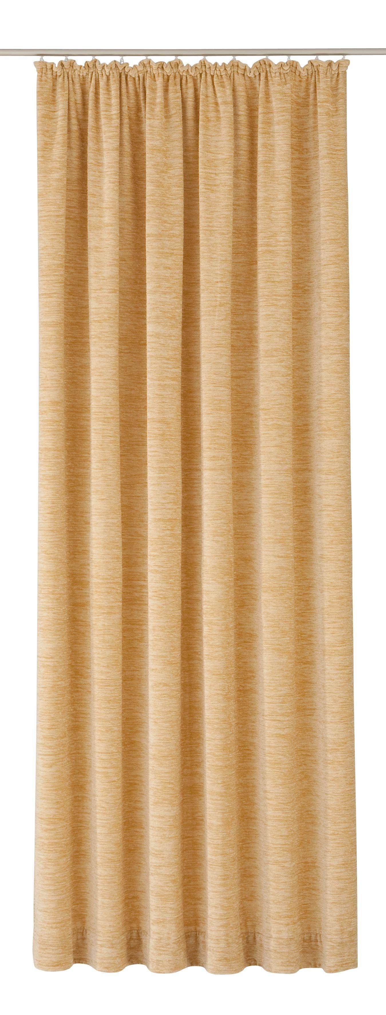 Vorhang Warnow, Wirth, Kräuselband (1 St), blickdicht, Chenille, 270 g/m2 beige