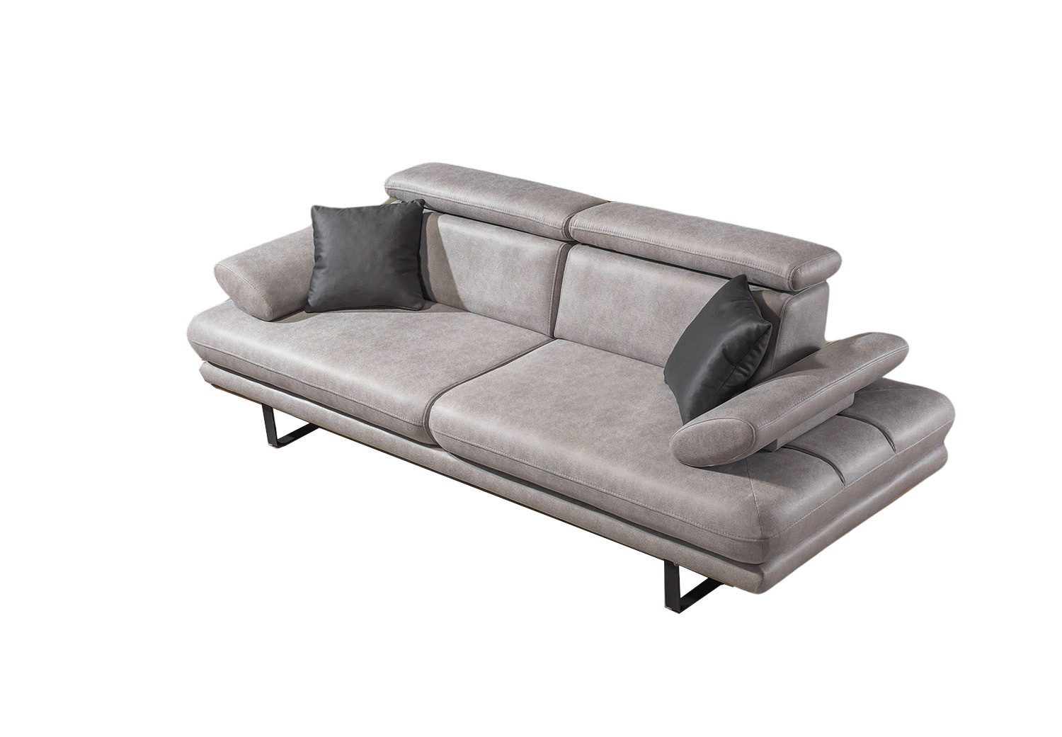 Villa Möbel Sofa Energy Nubuk, 3-Sitzer 1 Teile, mit Relax-/Bettfunktion durch verstellbare Rückenlehne