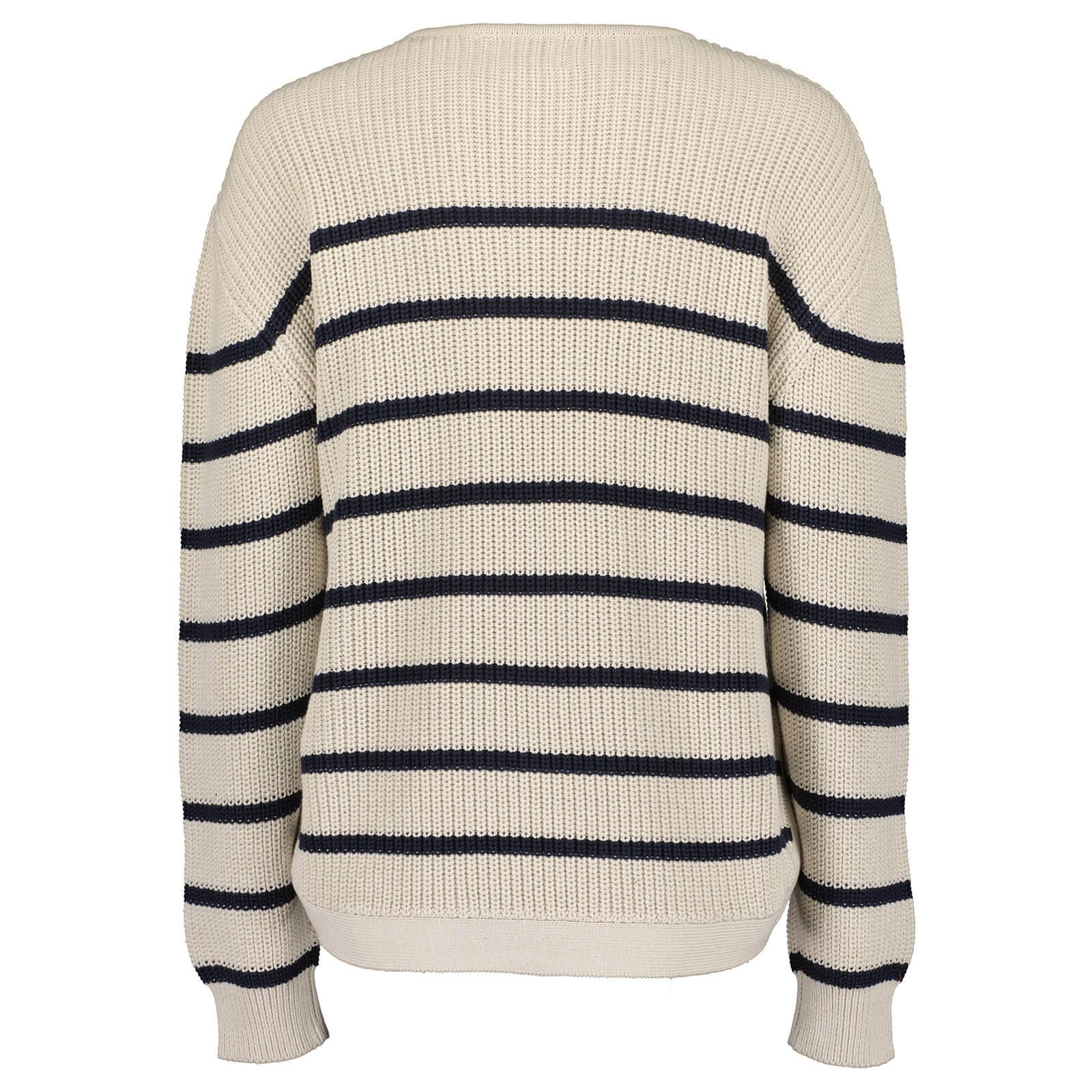 Blue Seven Streifenpullover 247956 Damen Strickpullover mit Streifen - Gestreifter Pullover mit Rundhals