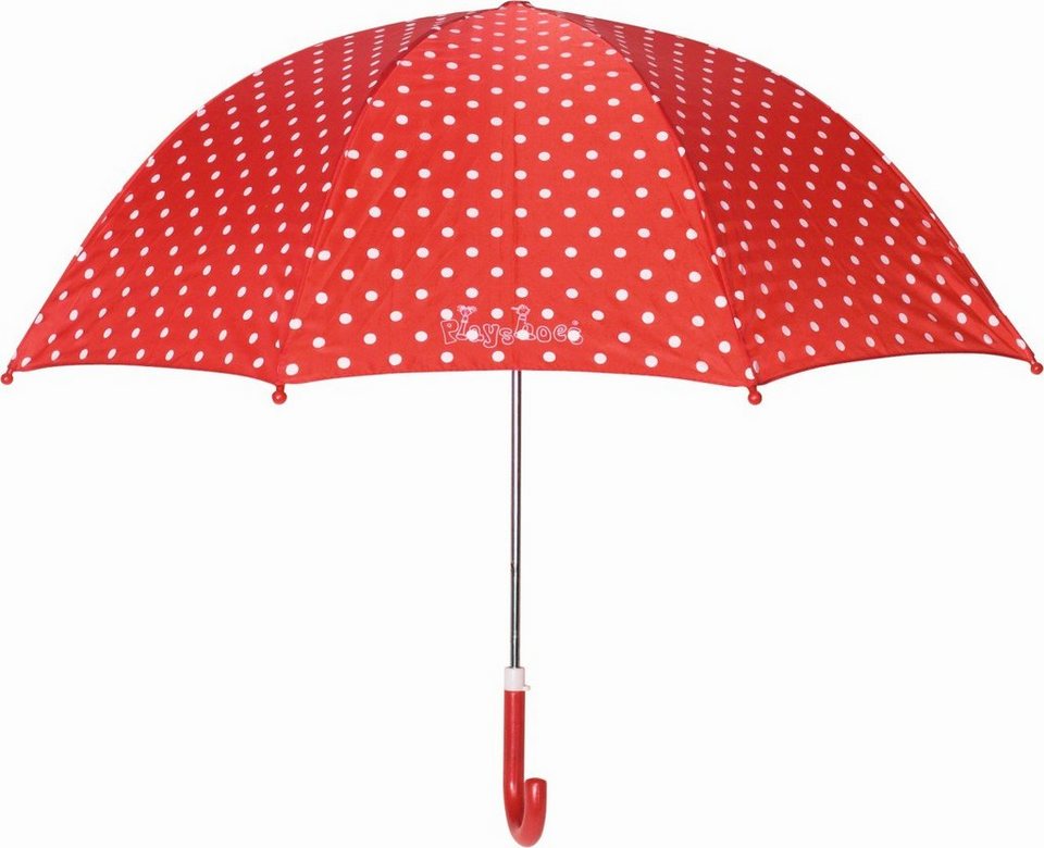 Playshoes Stockregenschirm Regenschirm Punkte, ergonomisch geformter Griff