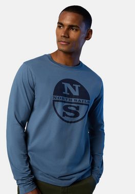 North Sails T-Shirt Langarm-T-Shirt mit Logo-Druck mit klassischem Design