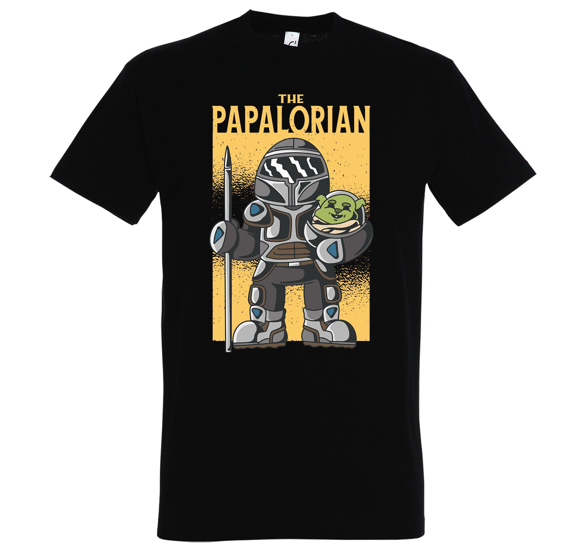Youth Designz T-Shirt Papalorian Herren Shirt mit trendigem Frontprint Schwarz