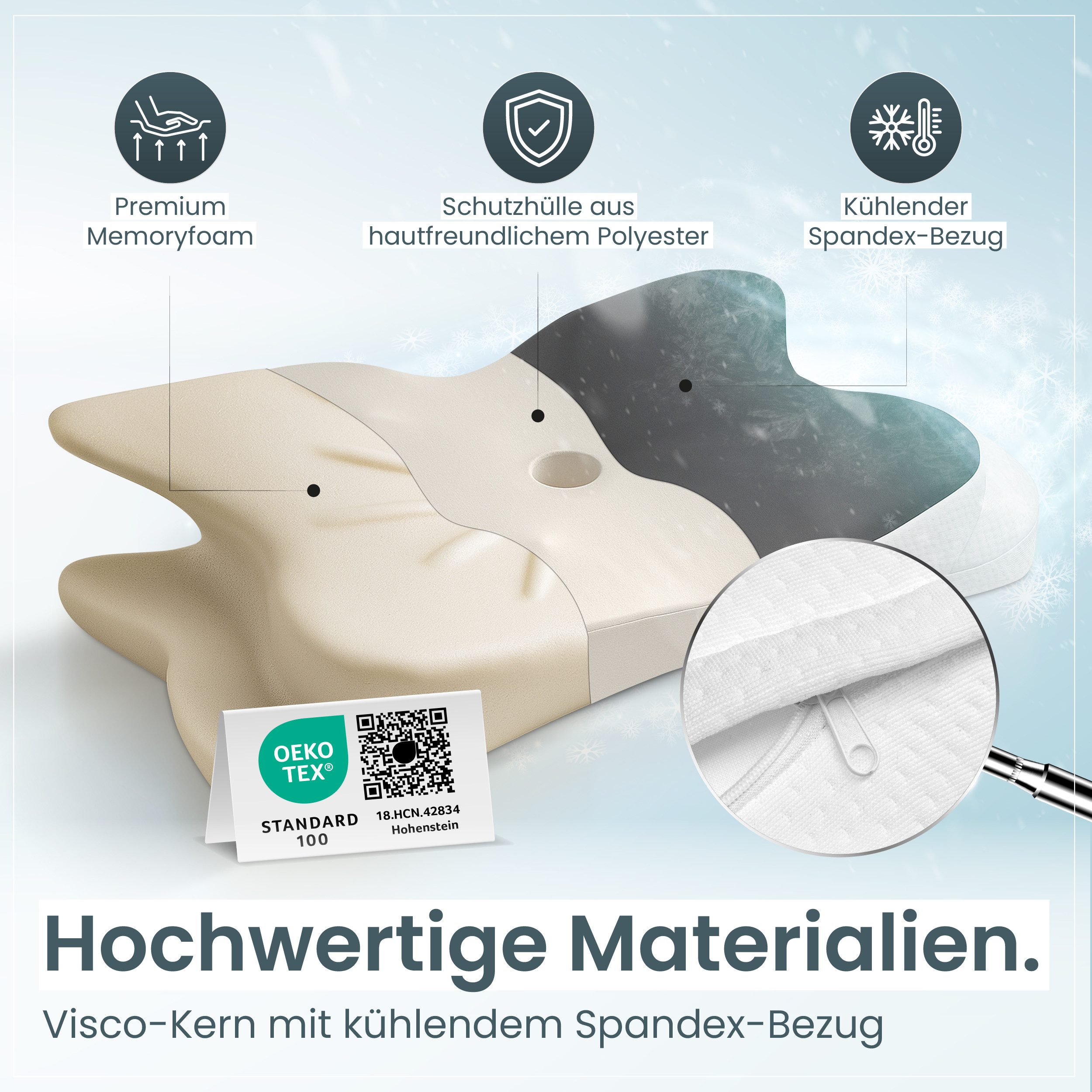 Gentle North Nackenstützkissen Gentle North Ergonomisches Nackenstützkissen aus Memory-Schaum – Bild 4 von 5