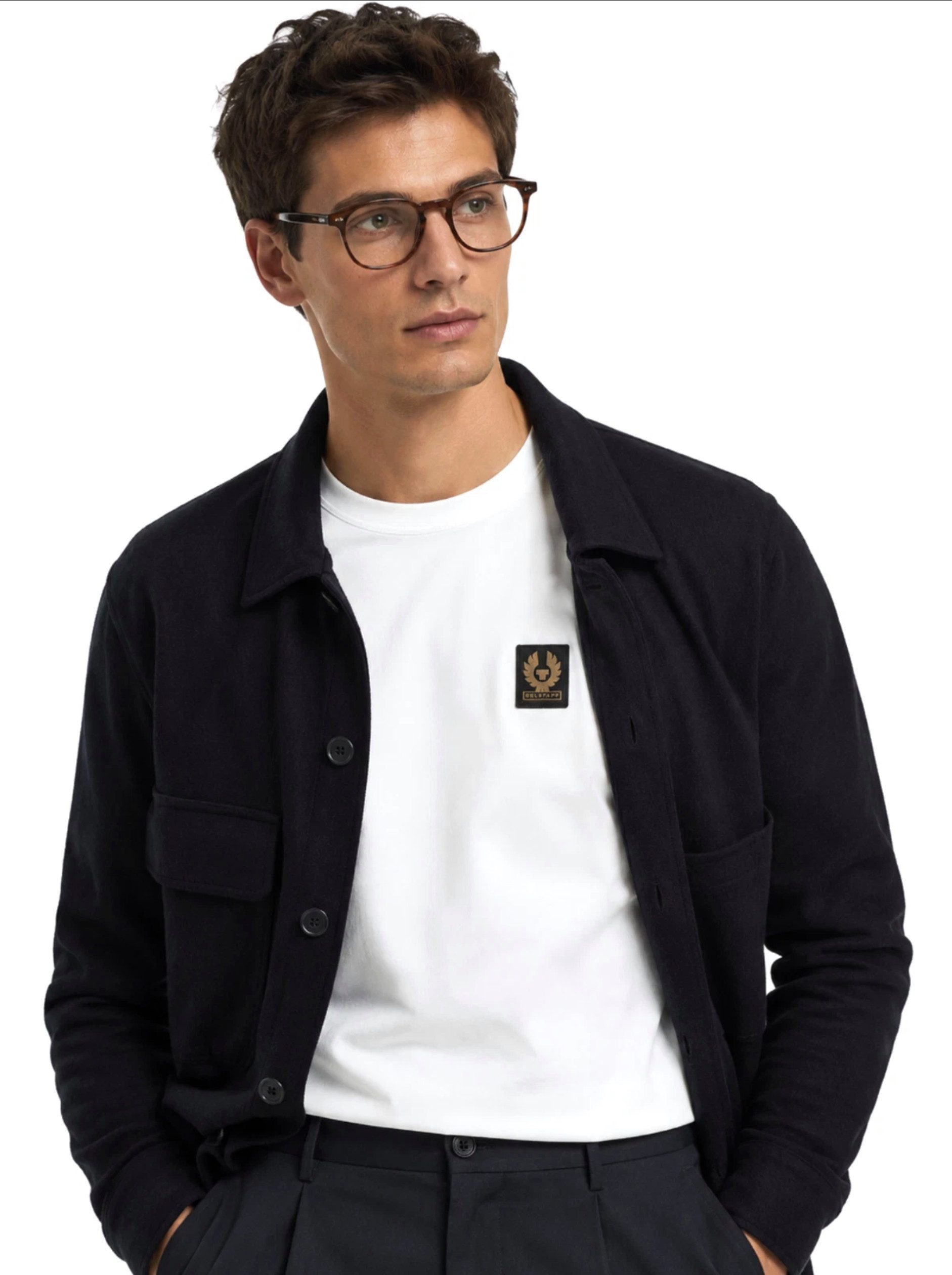 Belstaff Longsleeve T-Shirt London Retro Phoenix Patch Iconic Tee Modern Cut (1-tlg) Ideal für Alltag, Business Casual und Freizeit – Bild 3 von 5