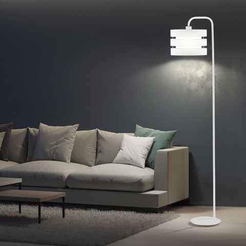 etc-shop Stehlampe, Leuchtmittel nicht inklusive, Stehlampe Wohnzimmer Stehlampe weiß Stehleuchte 161 cm Stehlampe