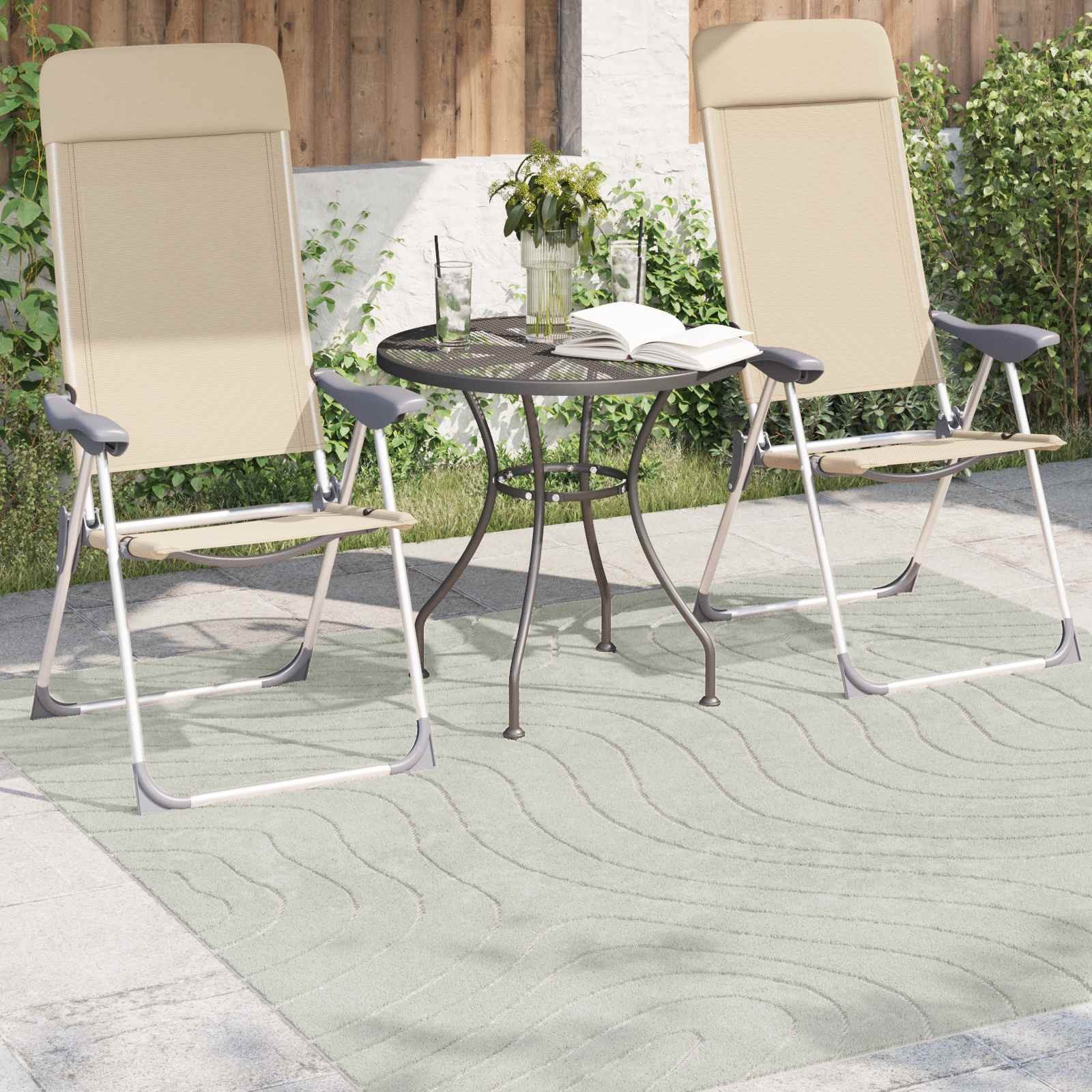 vidaXL Teppich Bereichsteppiche PALMERAS Grün 120 x 120 cm Polyester, Quadratisch