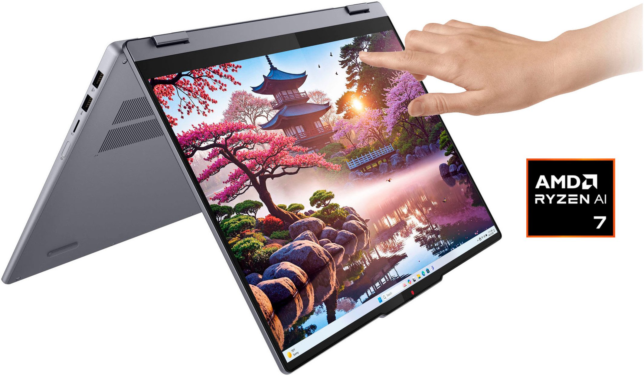 Lenovo IdeaPad 5 2-in-1 16AKP10 Convertible Notebook (40,64 cm/16 Zoll, AMD Ryzen™ AI 7 350, Radeon 860M, 16 GB, 1000 GB SSD)