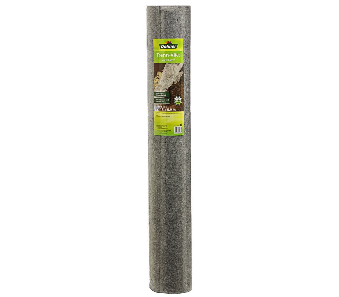 Dehner Rasenkante Trenn-Vlies, zur Oberflächentrennung, 16 x 0.9 m, Schützt Pflasterung, stabilisiert, verhindert Unkraut und Ameisen