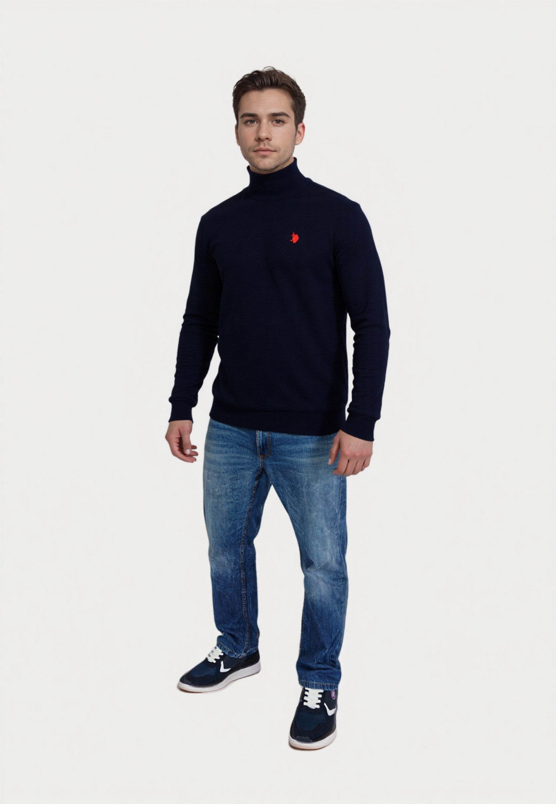 U.S. Polo Assn. Strickpullover Pullover Rollkragen günstig online kaufen