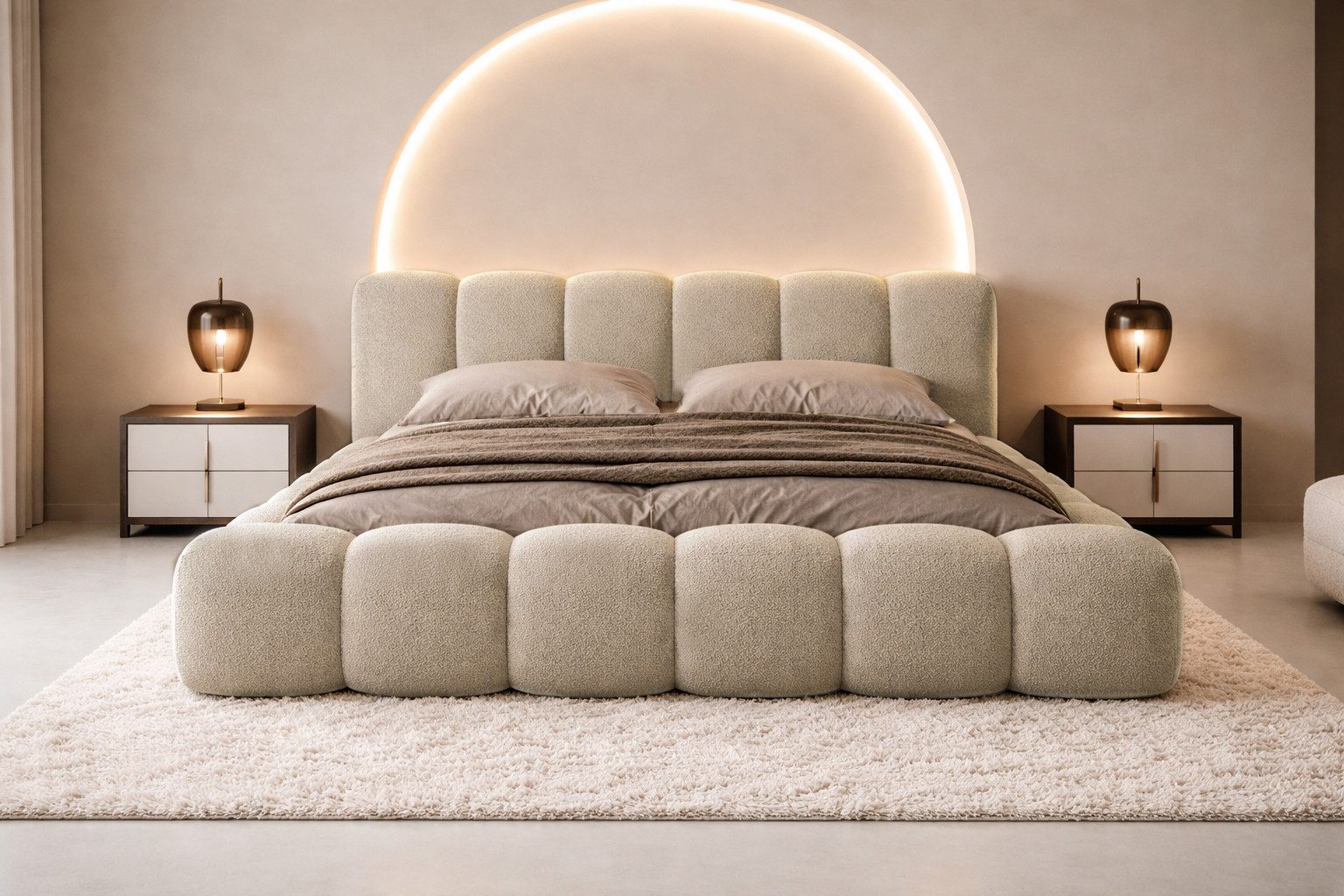 Compleo Polsterbett Designerbett, Wolkenbett, TOPSELLER, Modern Schlafzimmer, Made in EU, Wolkenbett modern