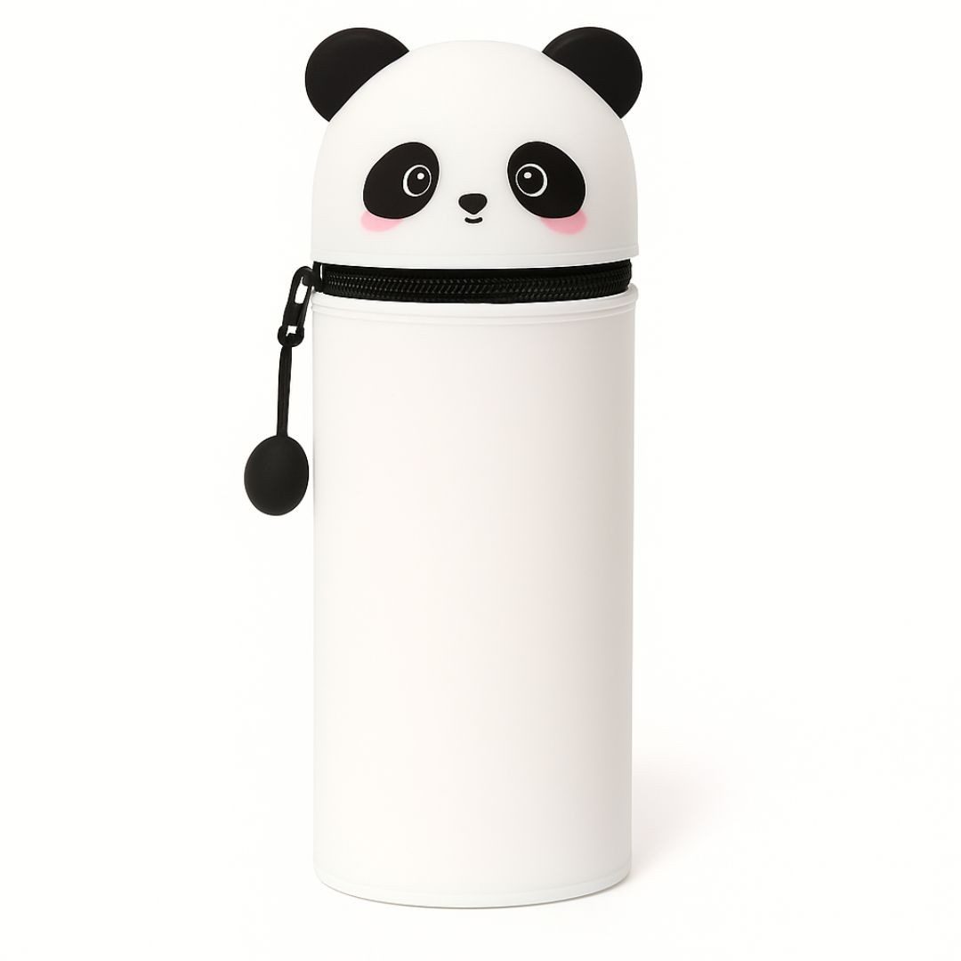 ZUKUNFTSENKEL Federmäppchen Etui Silikon Kinder Mäppchen, (Stiftebox für Schule Büro & Kindergarten, (Pinguin, Panda, Dino, Bär, Katze, Biene), Ausziehbares Federmäppchen mit Tier Design