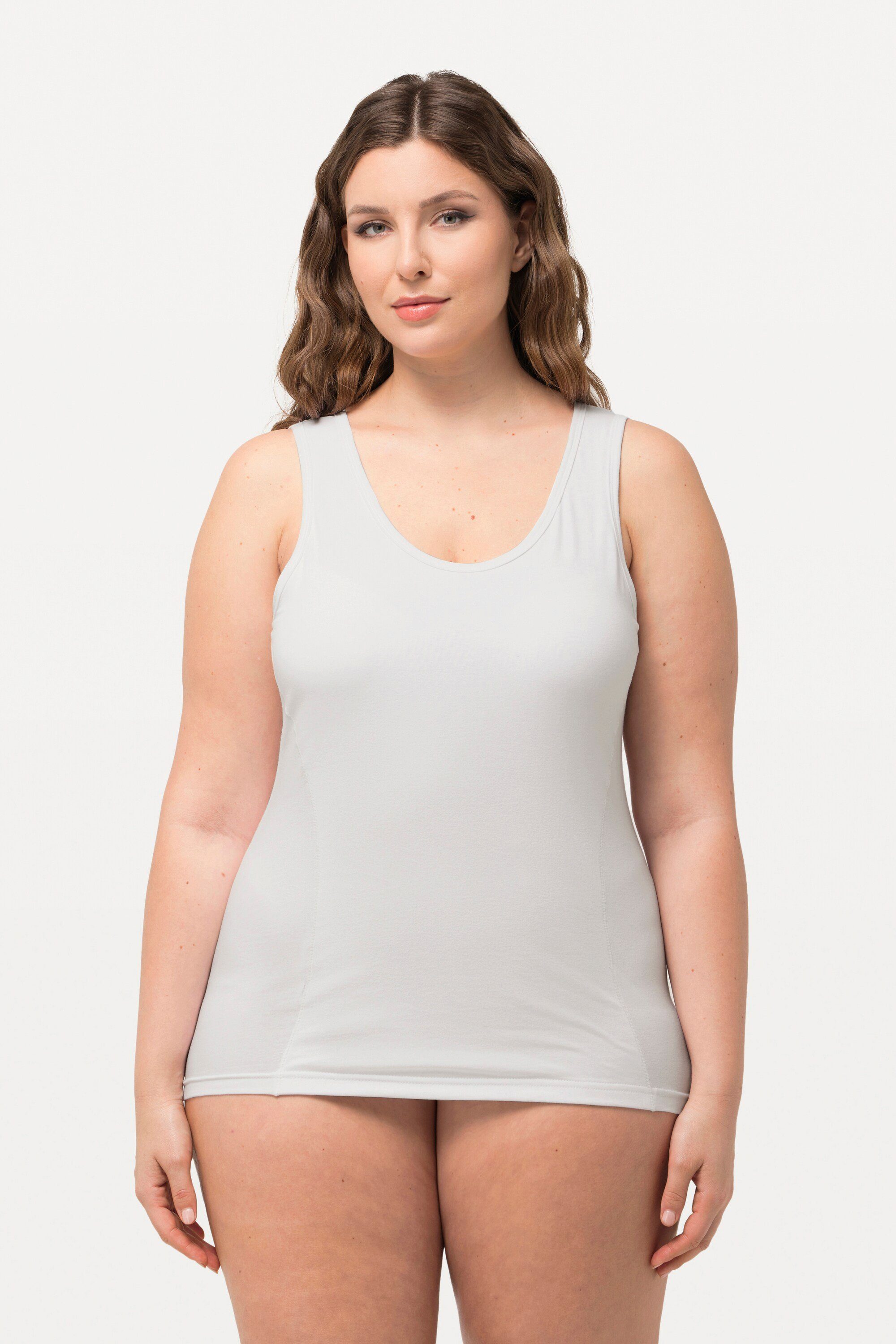 Ulla Popken Unterhemd Bodyforming-Unterhemd breite Träger Rundhals