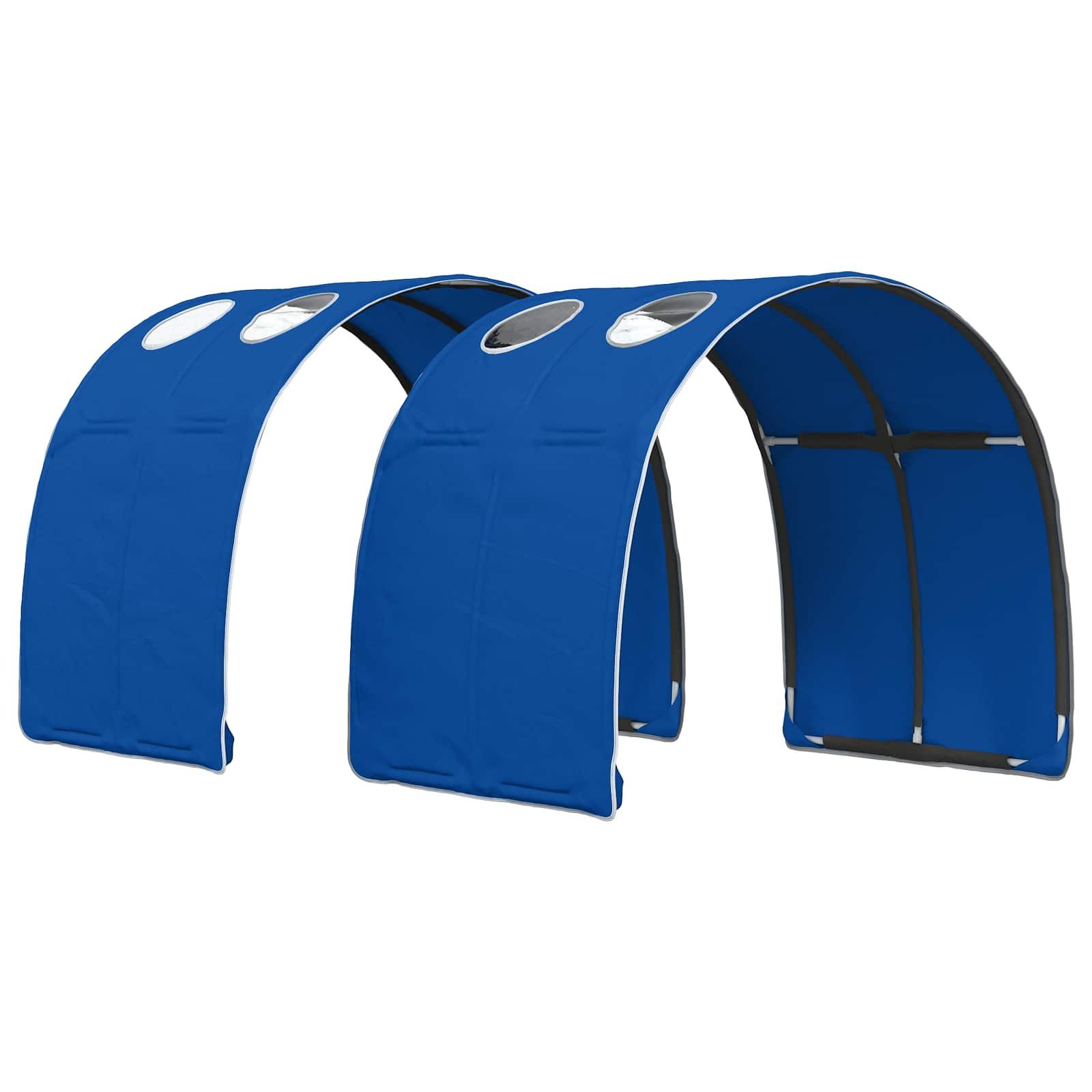 vidaXL Kinderbett 211 x 67,5 x 2 cm Bettunnel 2er Set Blau 211x67,5x2 cm Polyester