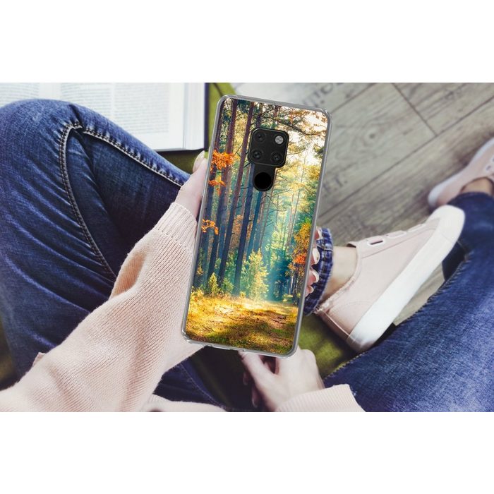 MuchoWow Handyhülle Wald - Sonne - Natur - Herbst Phone Case Handyhülle Huawei Mate 20 Silikon Schutzhülle OR12133