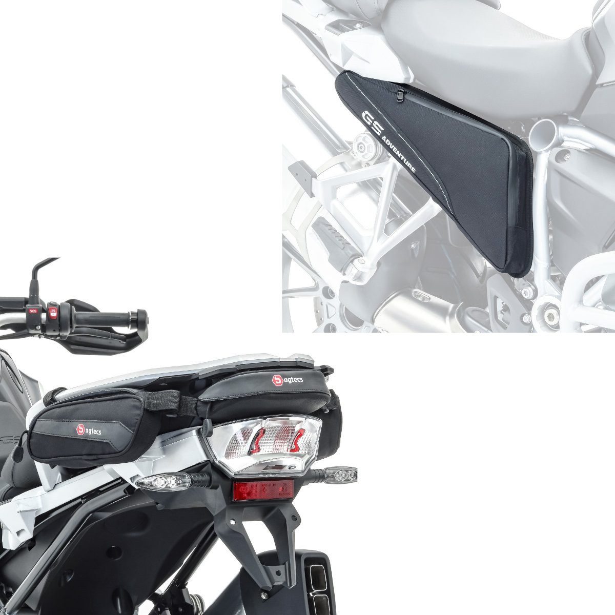 Bagtecs Reisetasche Set: Rahmentaschen BF3 Paar + Hecktasche passend für BMW R 1200 GS / R