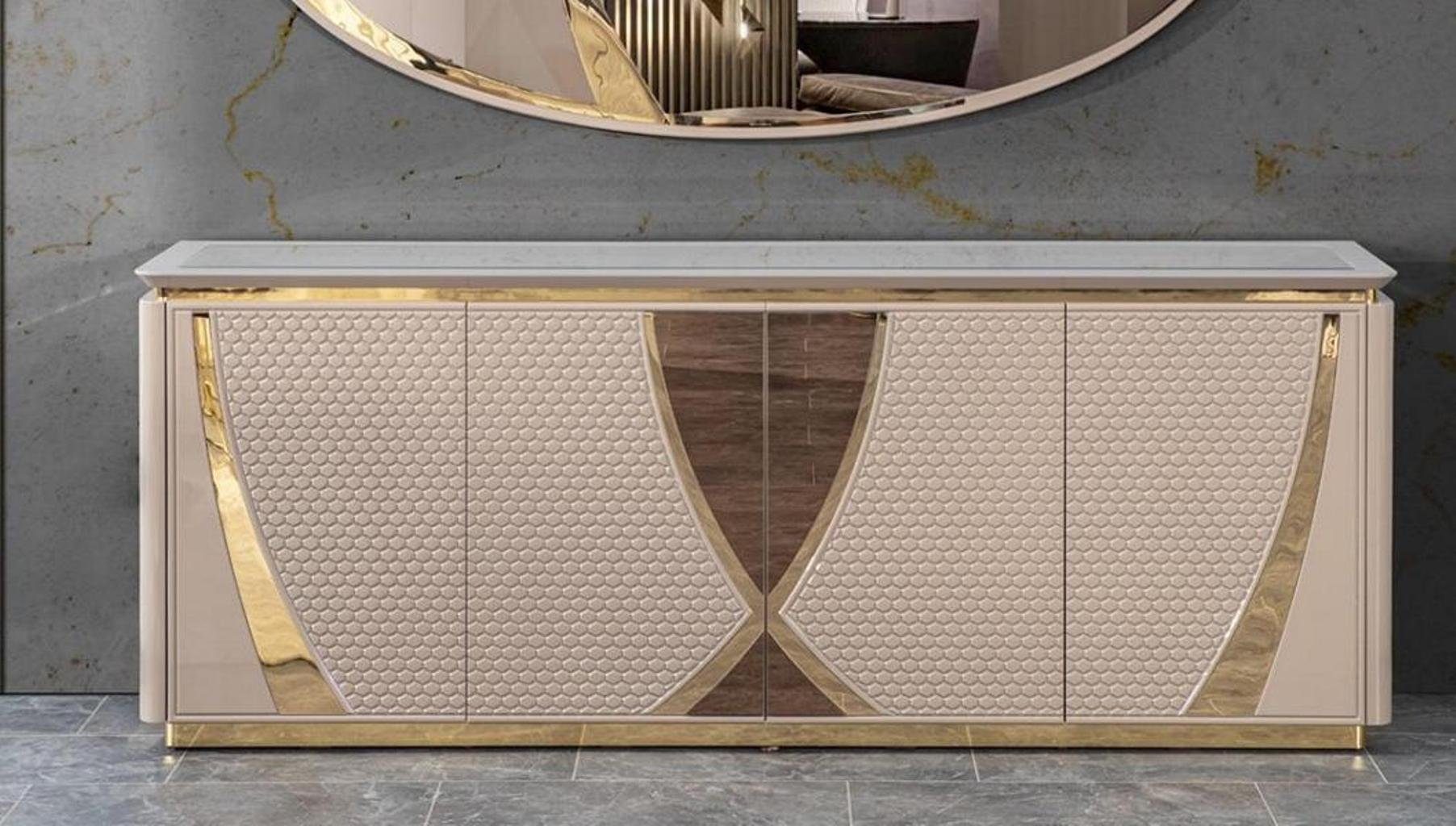 JVmoebel Kommode Kommoden Gruppe Konsole Schränke Modern Neu Garnitur Set SOFORT (2 St., Kommode mit Spiegel), Made in Europa