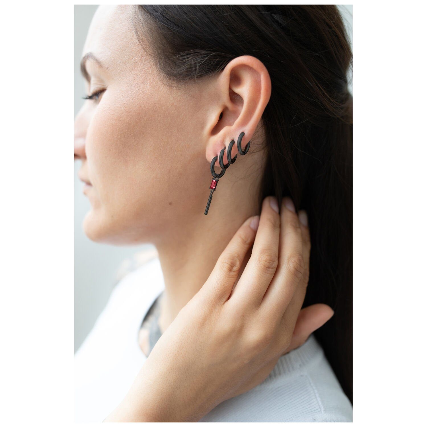 Wildcat Paar Creolen Little Square Crystal günstig online kaufen