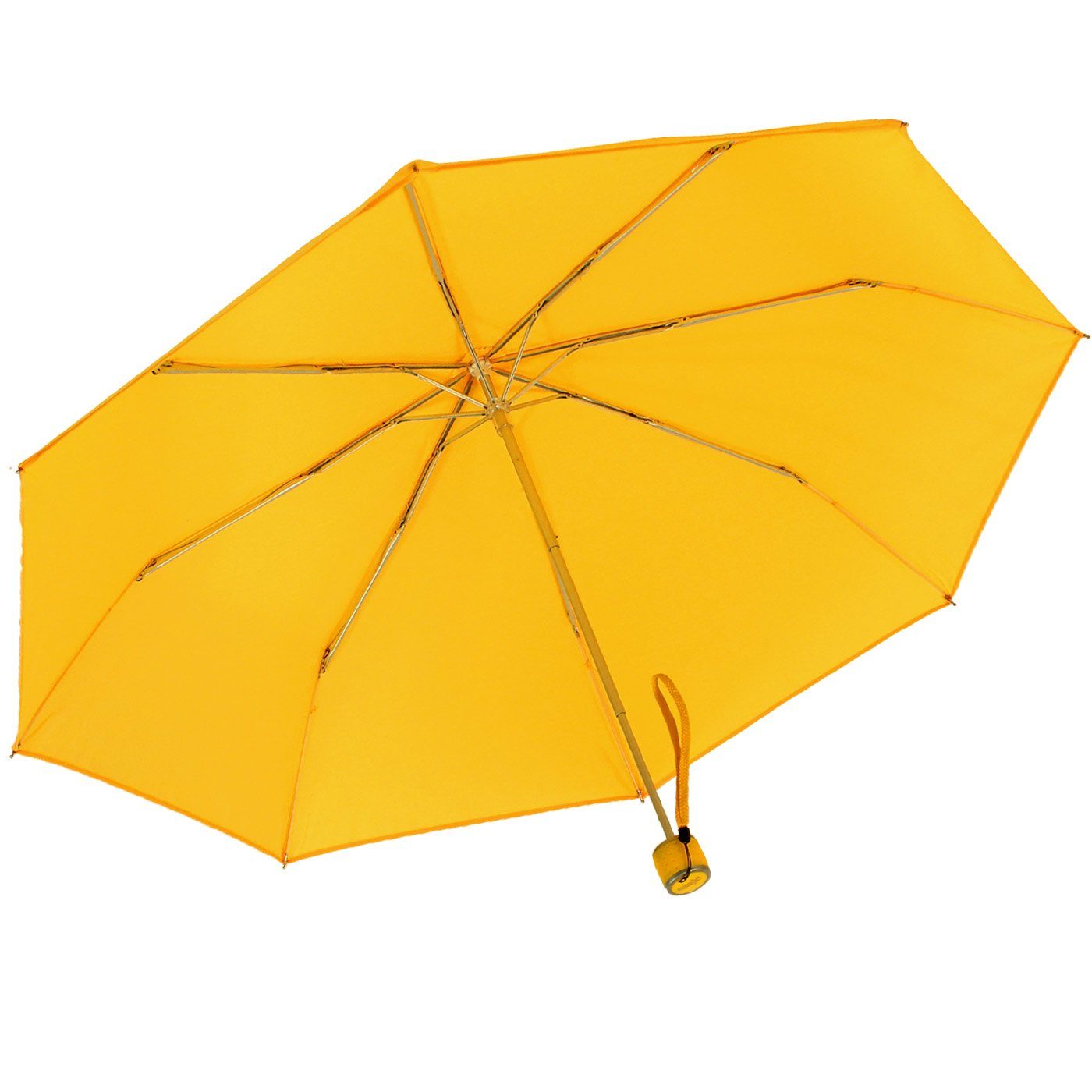 iX-brella Taschenregenschirm Mini mit Dach extra großem - - leicht, farbenfroh Light neon-gelb Ultra