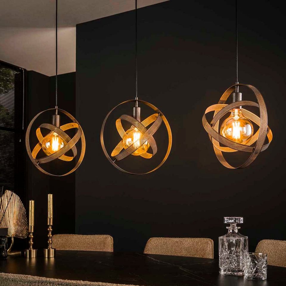 LEVEN Lifestyle Hängeleuchten Hängelampe Cosi Mosh Metall 3 Lampen schwarz  Pendellampe | Tischlampen