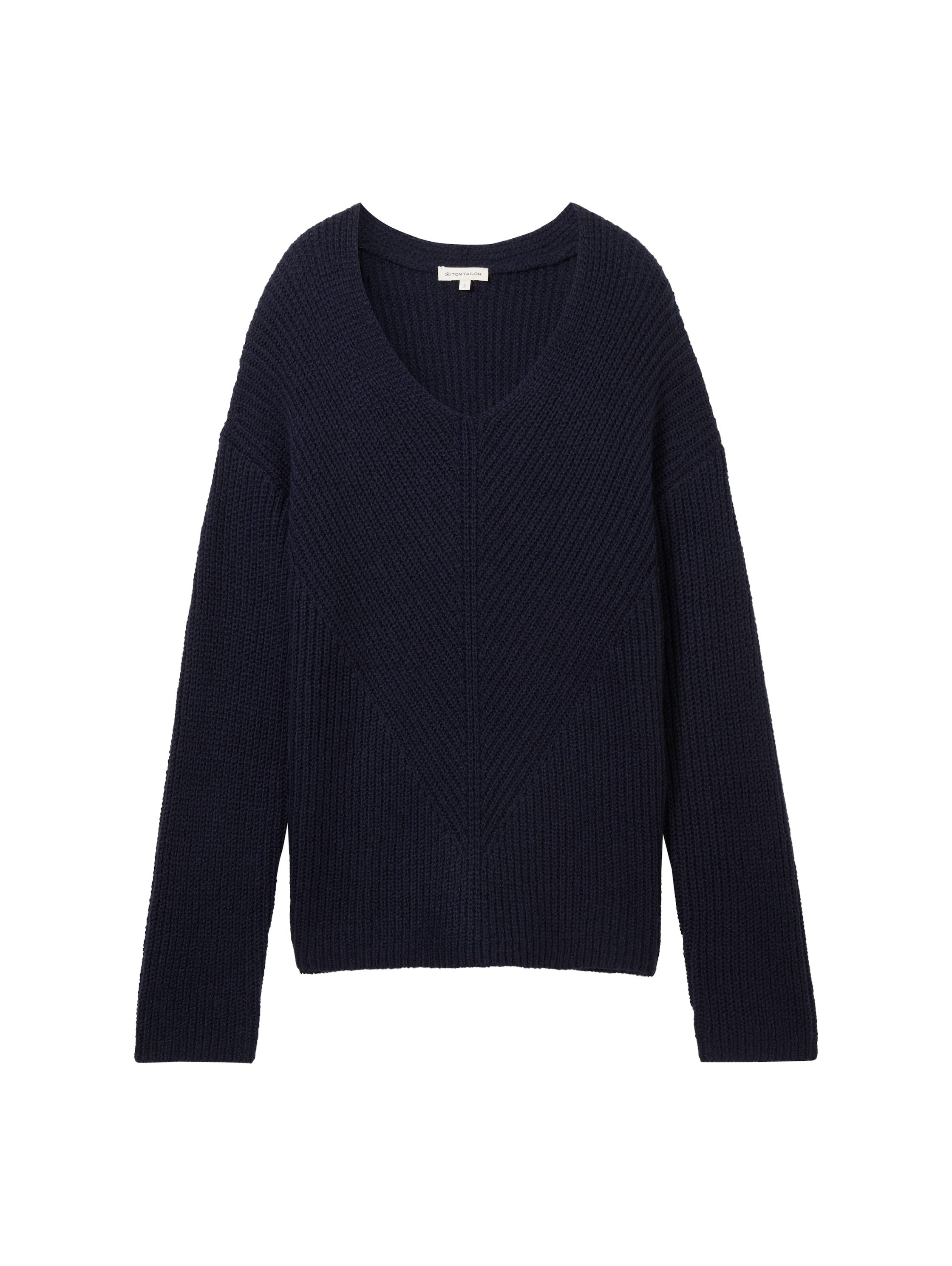 TOM TAILOR Strickpullover mit V-Ausschnitt