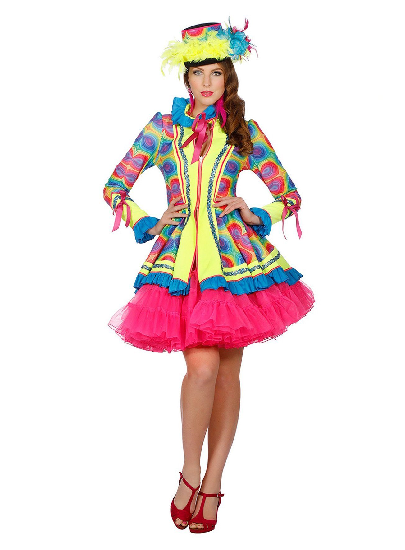 Metamorph Kostüm Glow in the Dark Damenmantel Karneval, Wenn die Karnevalssitzung mal etwas psychedelischer ausfallen soll ...