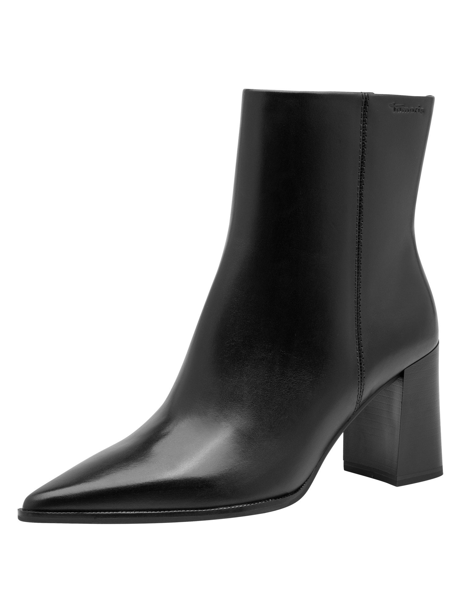Tamaris A.slide/A.shokk, TOUCH-IT aus Leder Blockabsatz Stiefelette A.slide/A.shokk