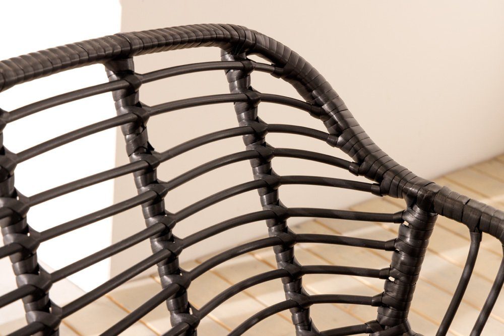 riess-ambiente Balkonset PARIS schwarz, (Set, 3-tlg), Garten · Terrasse · Tisch · Stühle · Sitzgruppe · Outdoor · Design