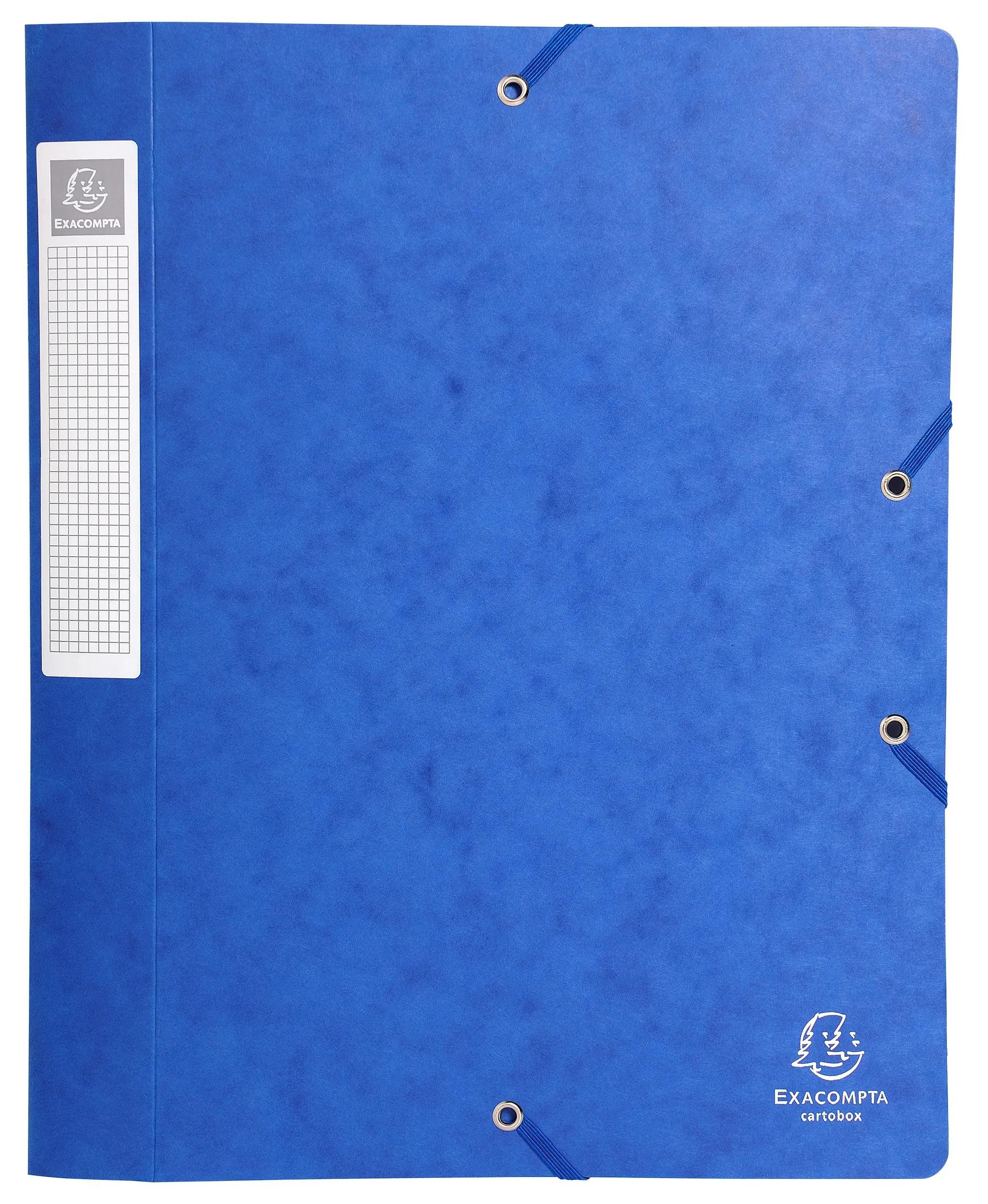 Archivcontainer 10x Archivbox Rücken 40mm Karton + 3 Klappen Gummizug A4 Blau 14005H