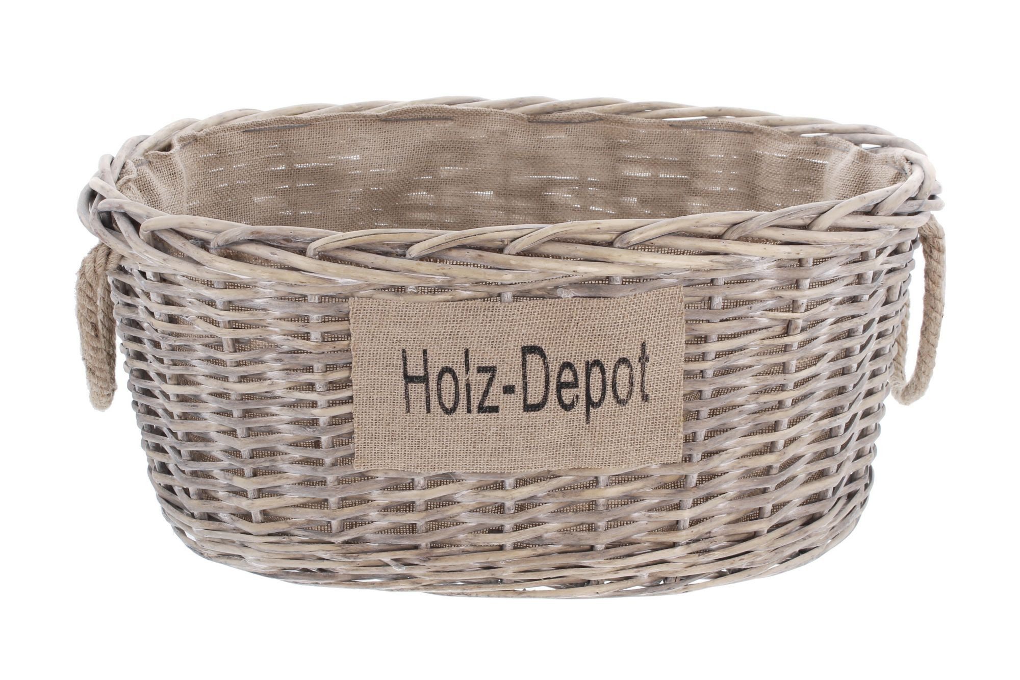 Frank Flechtwaren Allzweckkorb, Aufbewahrungskorb Holz-Depot