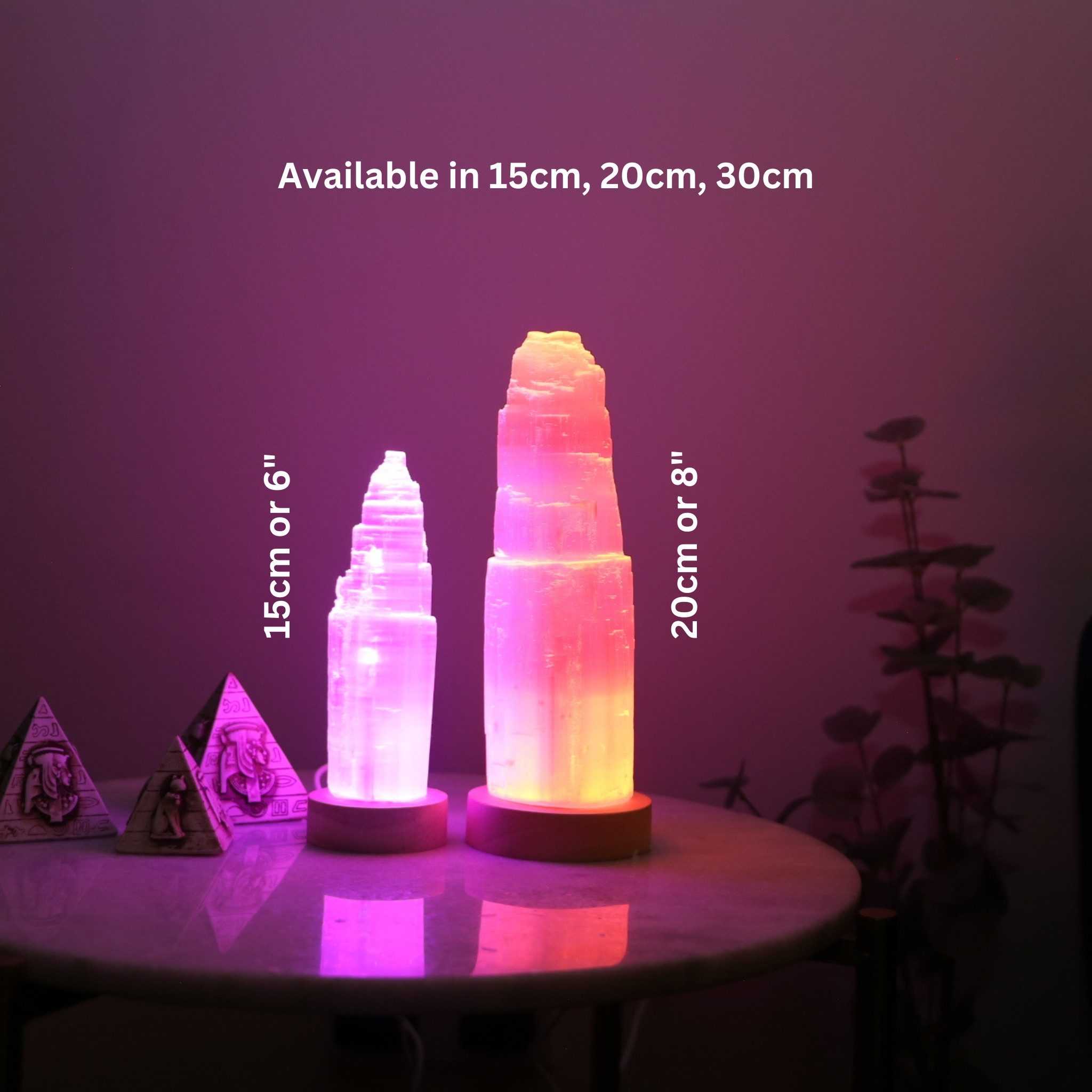 Heimtex Tischleuchte Selenite Crystal Stone Lamp–USB LED Color Changing ava günstig online kaufen