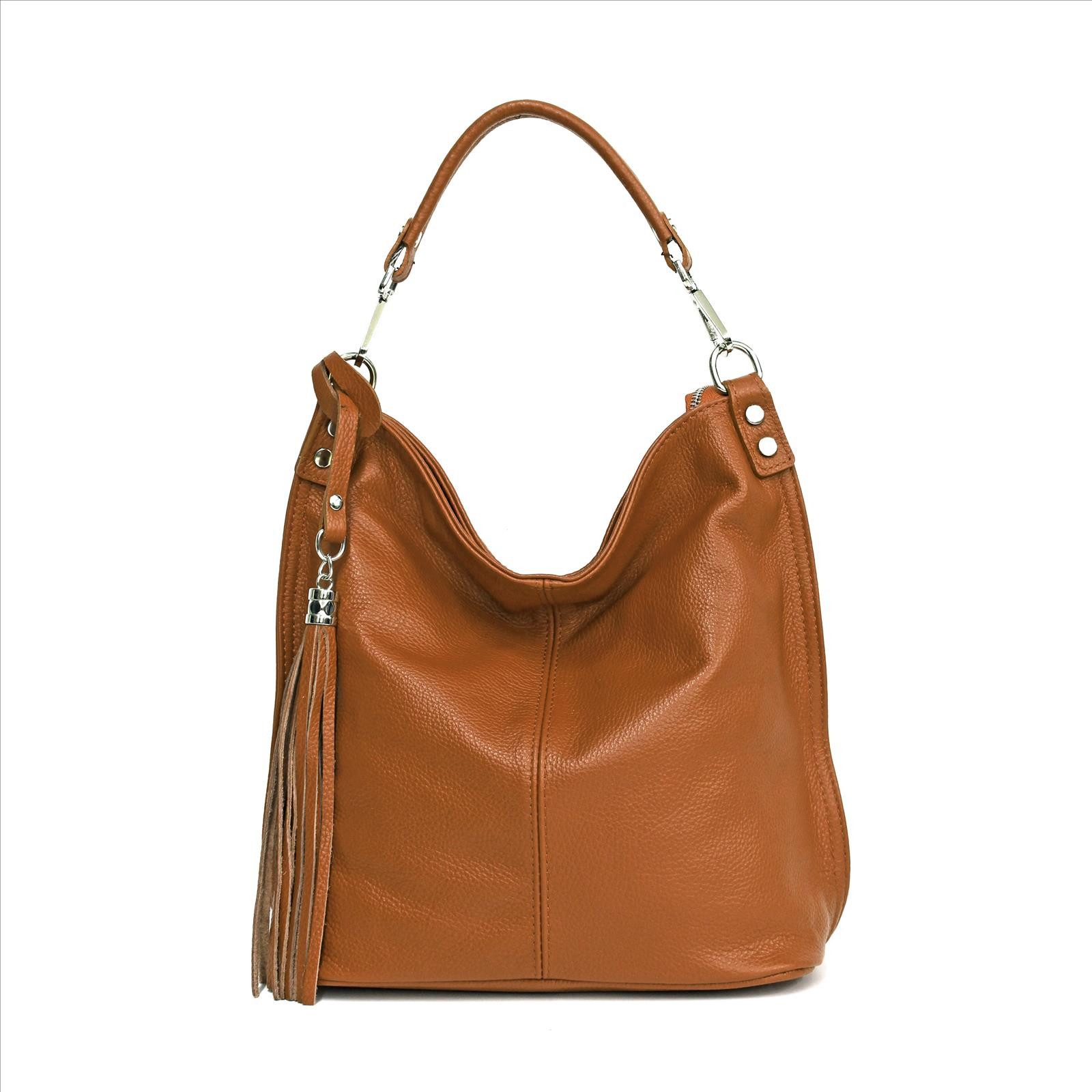 Schultertasche MADE IN ITALY XL Damen Nappa Leder Handtasche Shopper Umhängetasche