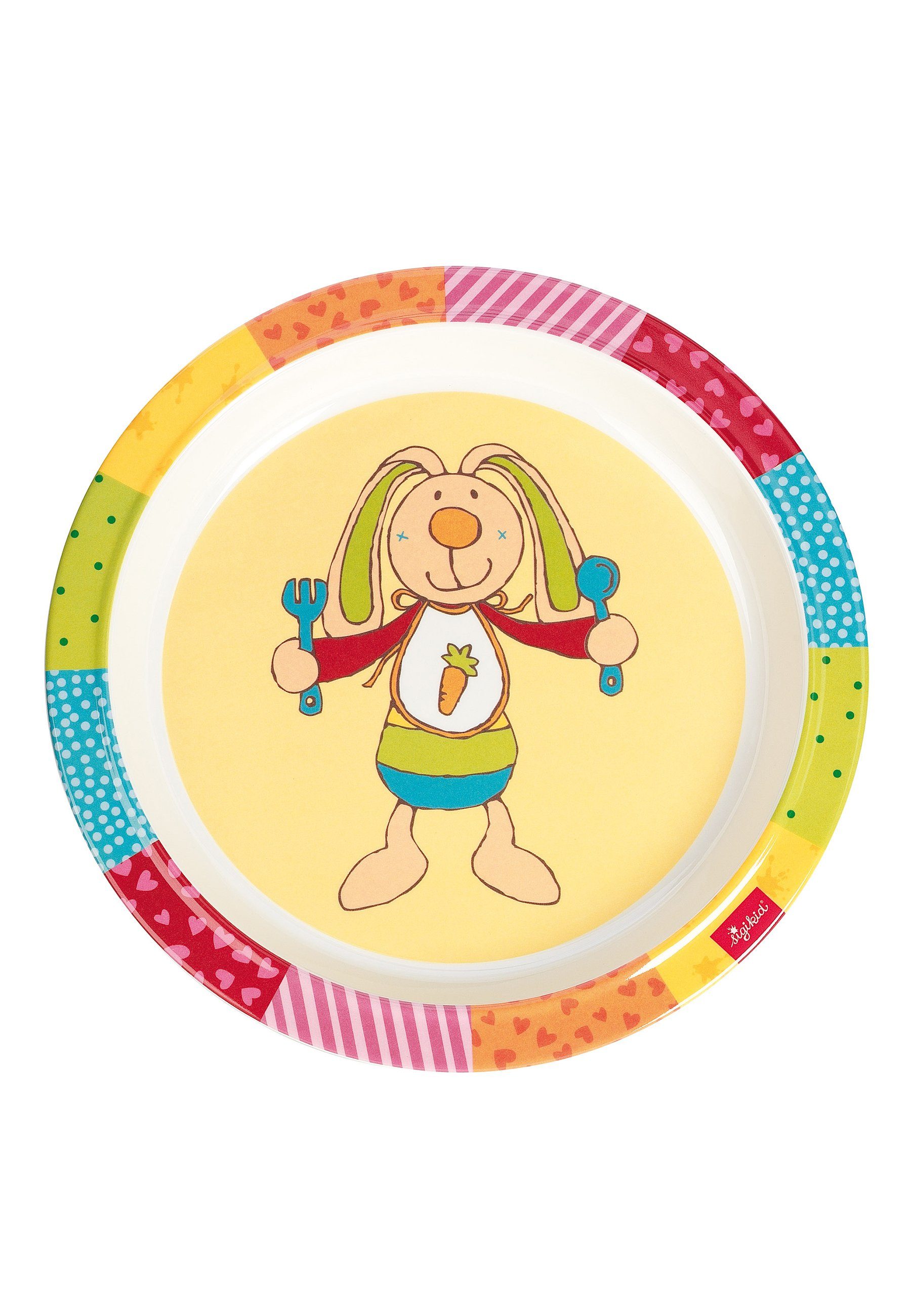 Sigikid Teller Kindergeschirr Teller Hase RainbowRabbit rPET, (1 St)