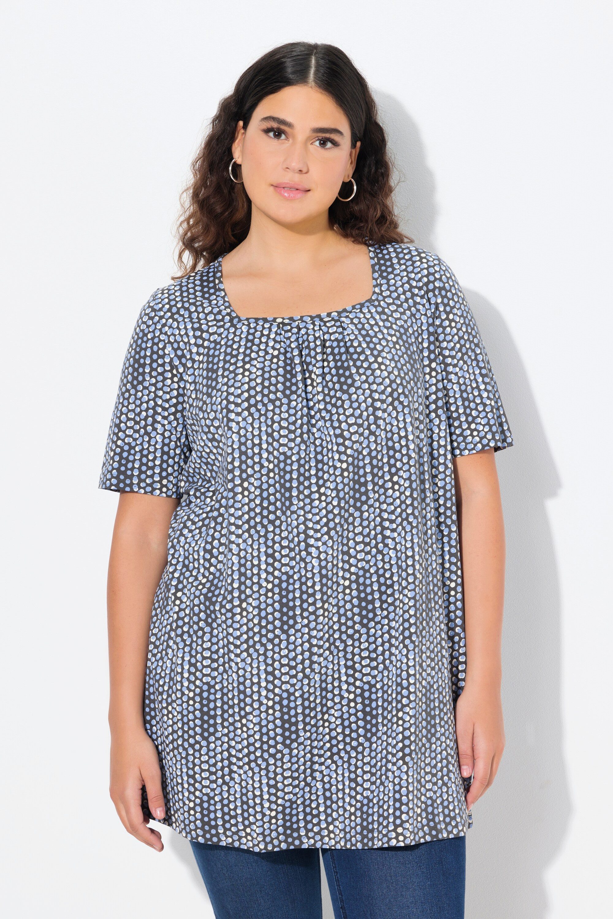 Ulla Popken Longshirt Longshirt Punkte A-Linie günstig online kaufen