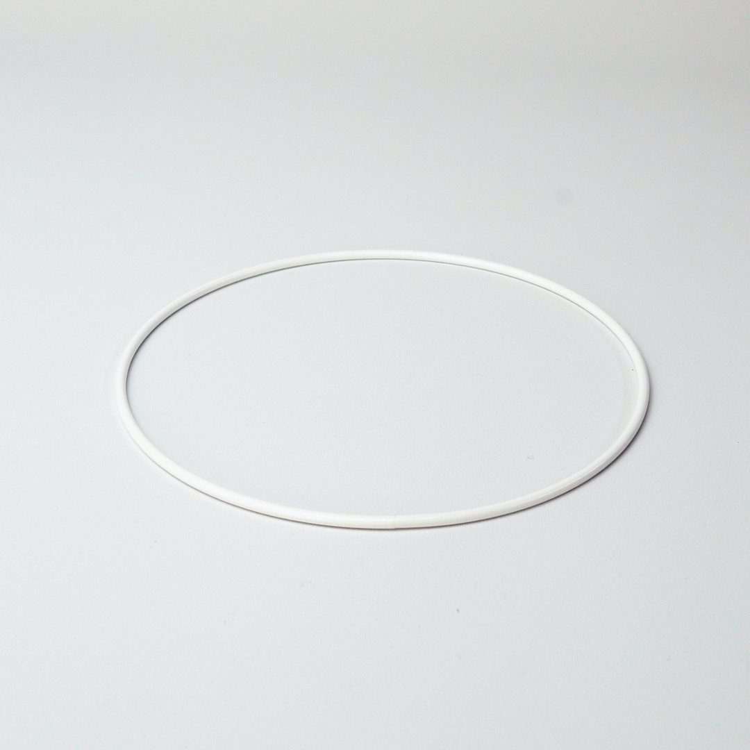 dekohaken24.de Hängedekoration 10x Metallring/Drahtring zum Basteln und Gestalten, weiß, Durchmesser 15 cm