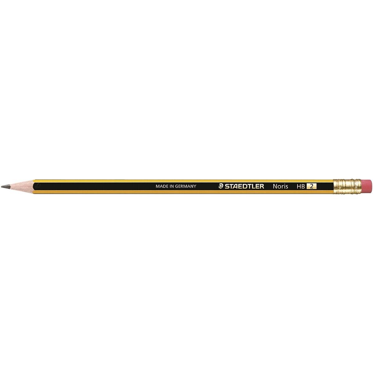 STAEDTLER Bleistift Noris 122, HB (mittelweich), Sechskant mit Radierer